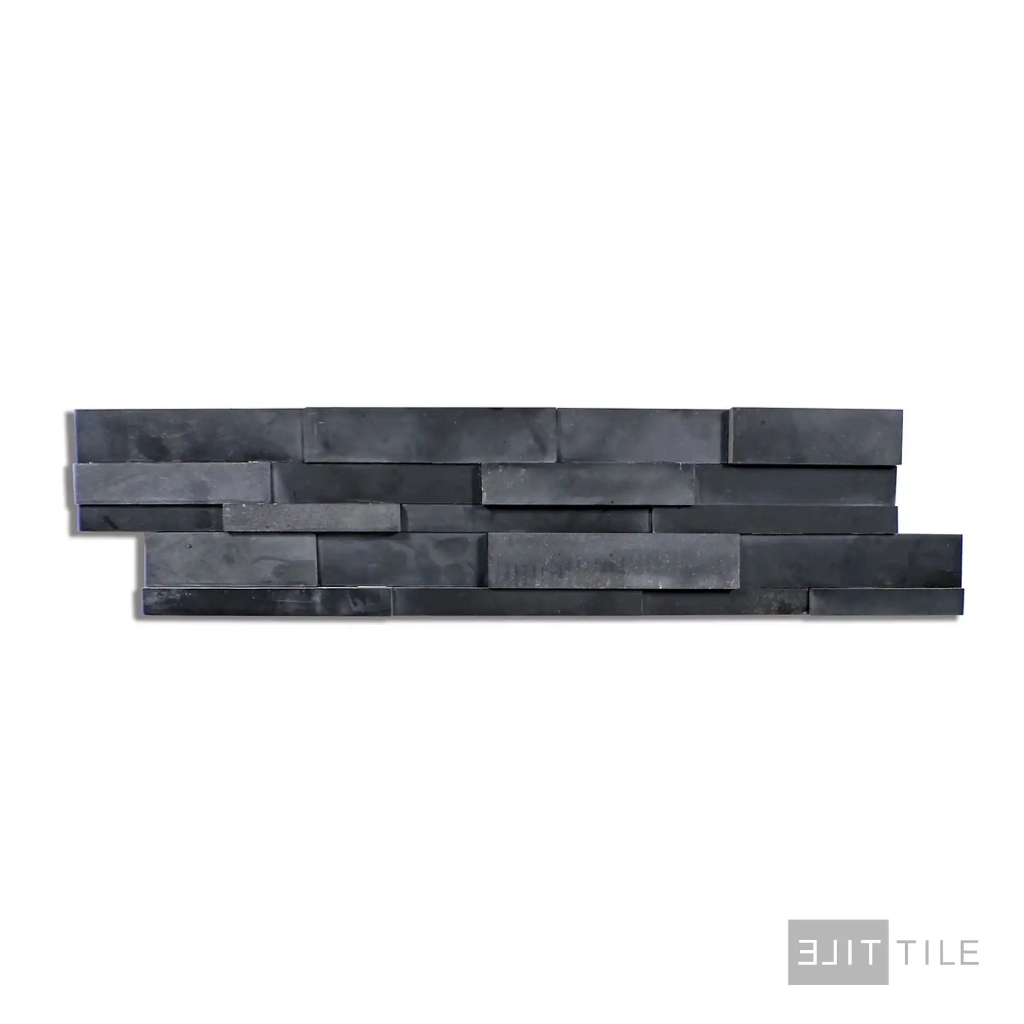 Modern Ledgestone Ledger Panel 6X24 Basalt Black Natural - Image 2