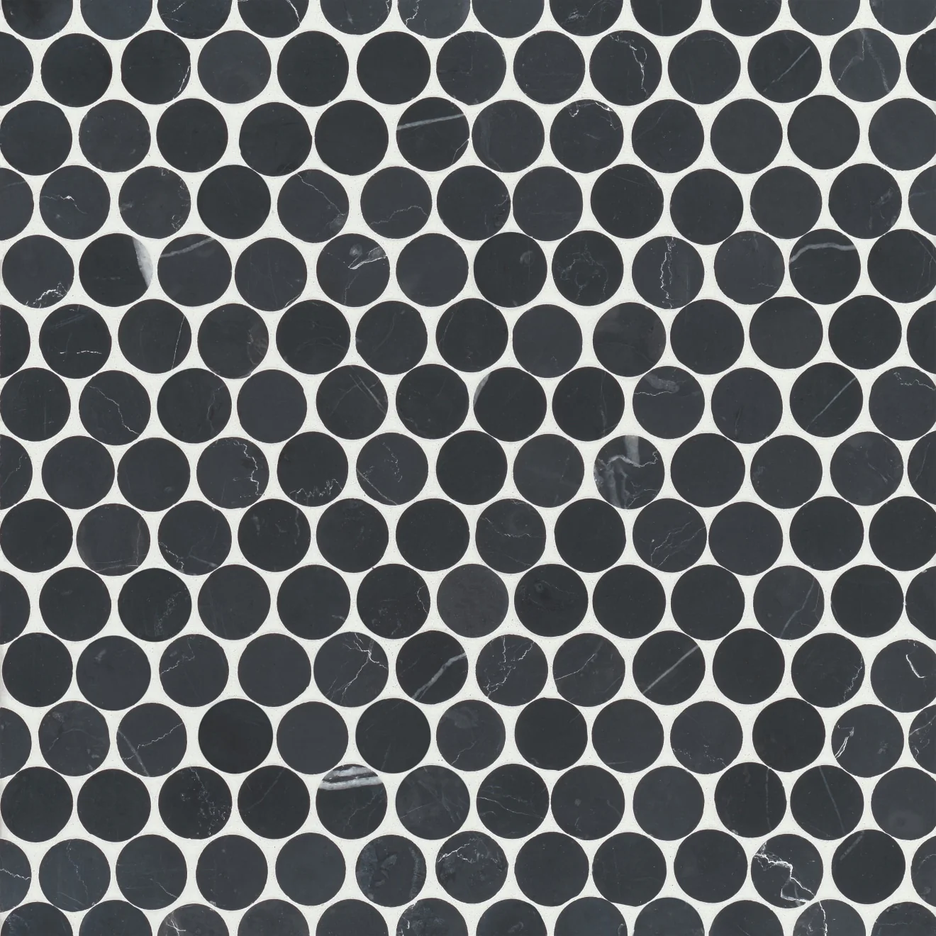 Monet Stone Mosaic 11-1/4X11-3/4 Nero Marquina Honed