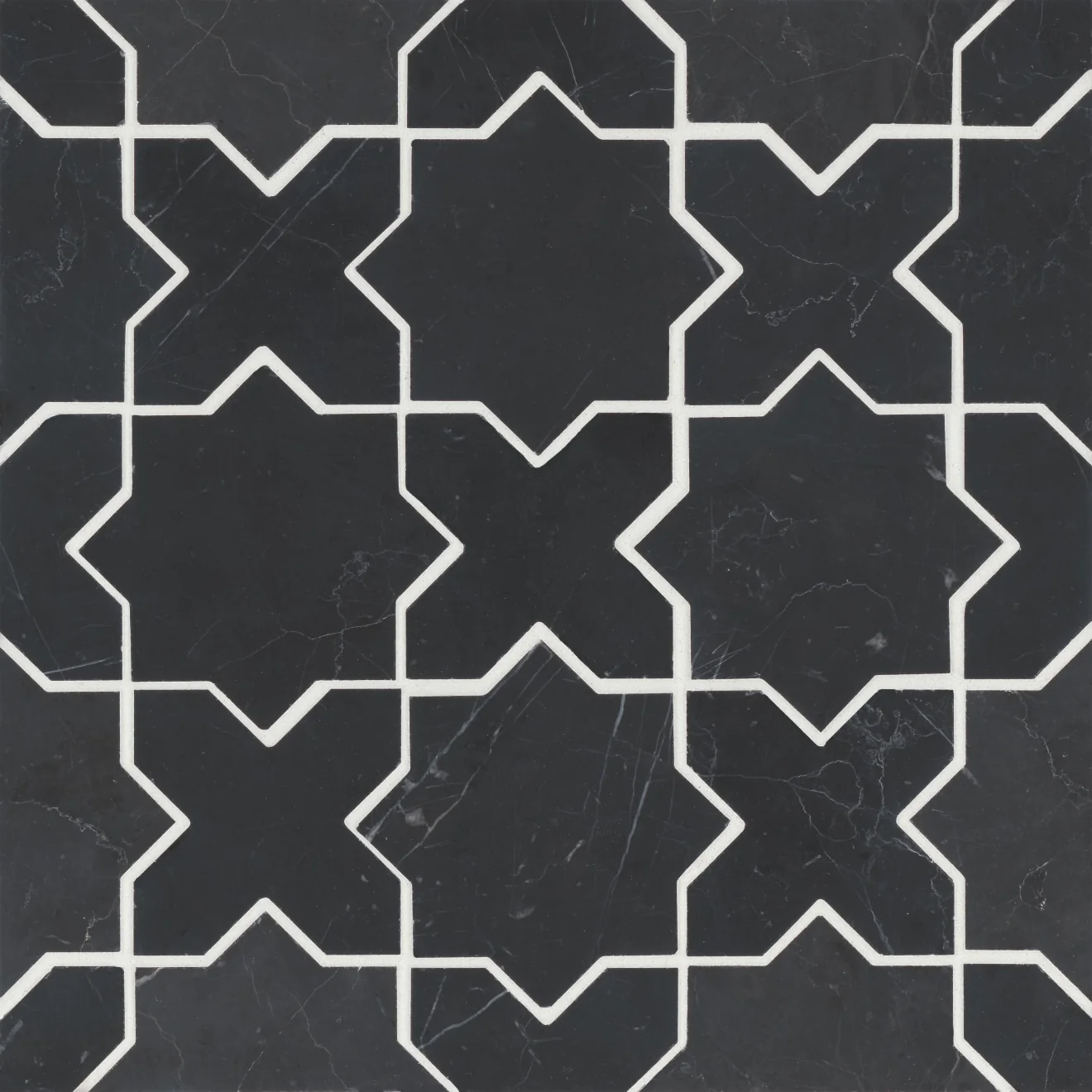 Monet Stone Mosaic 12-1/8X12-1/8 Nero Marquina Honed