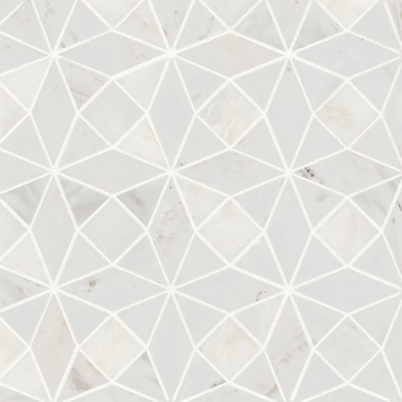 Monet Stone Mosaic 10-1/8X10-1/8 Oriental White Honed