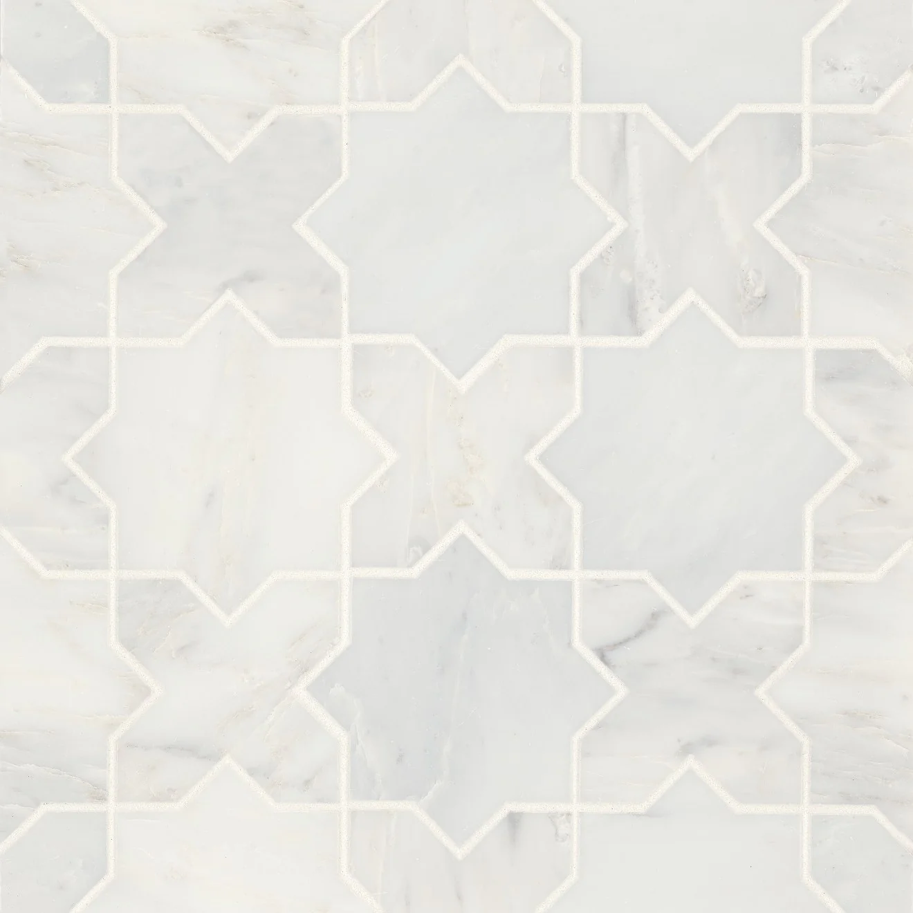 Monet Stone Mosaic 12-1/8X12-1/8 Oriental White Honed