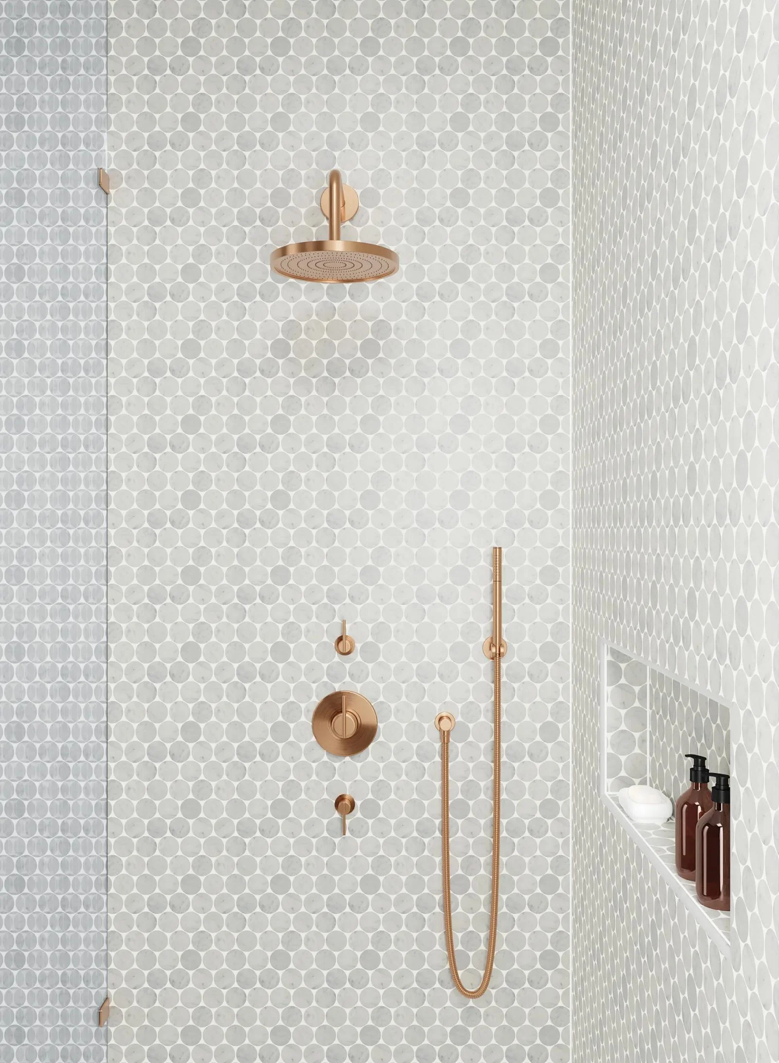 Monet Stone Mosaic 11-1/2X11-3/4 White Carrara Honed - Image 2
