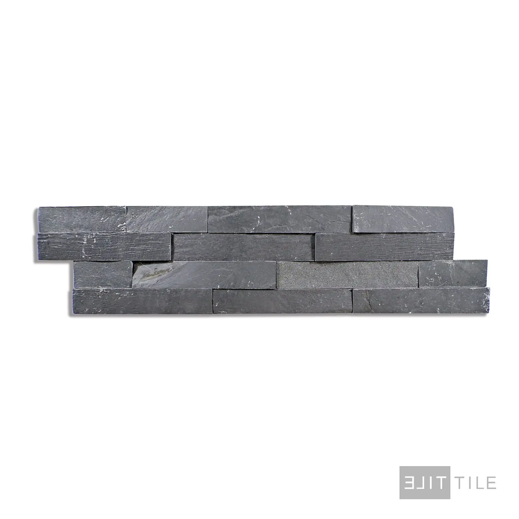 Natural Splitface Stackstone Panels Natural Stone Ledger Panel 6X24 Midnight - Image 2