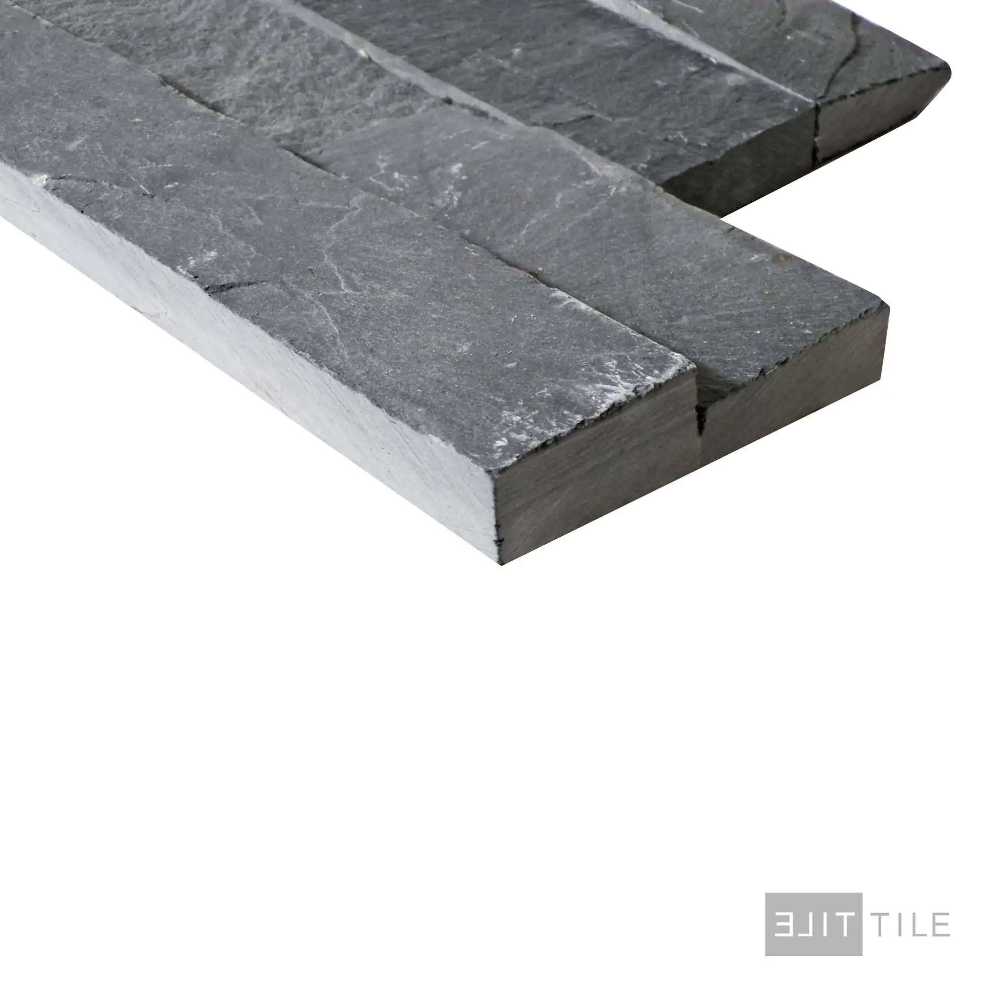 Natural Splitface Stackstone Panels Natural Stone Ledger Panel 6X24 Midnight - Image 3
