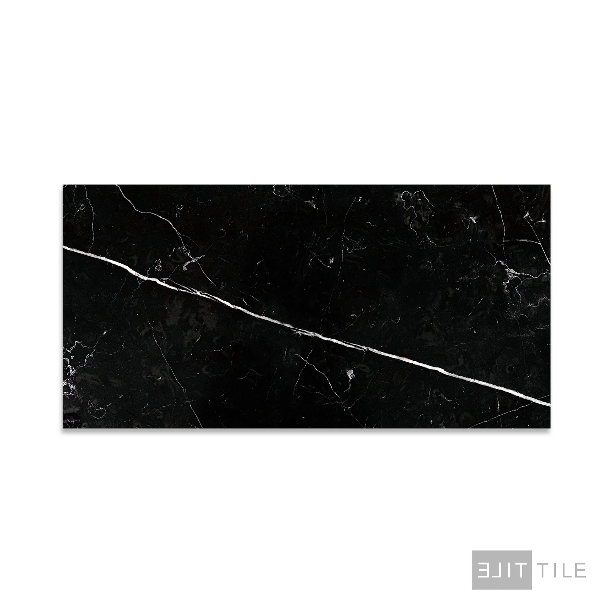 Negro Marquina Marble 12X24 Honed - Image 2