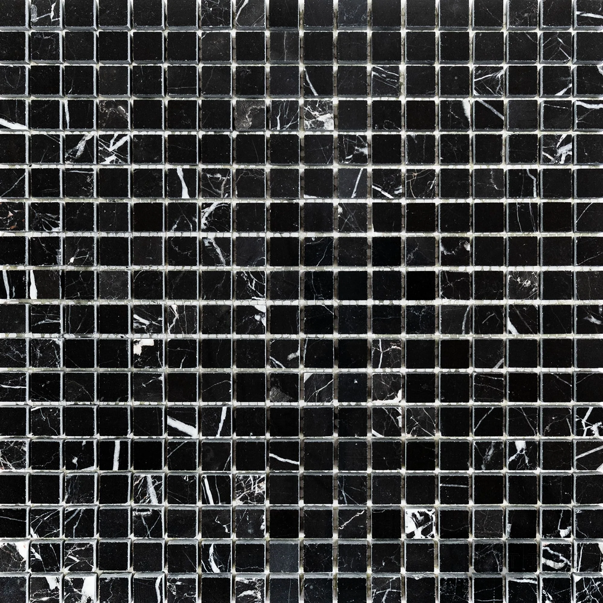 Negro Marquina Marble 5/8" Square Polished Mosaic