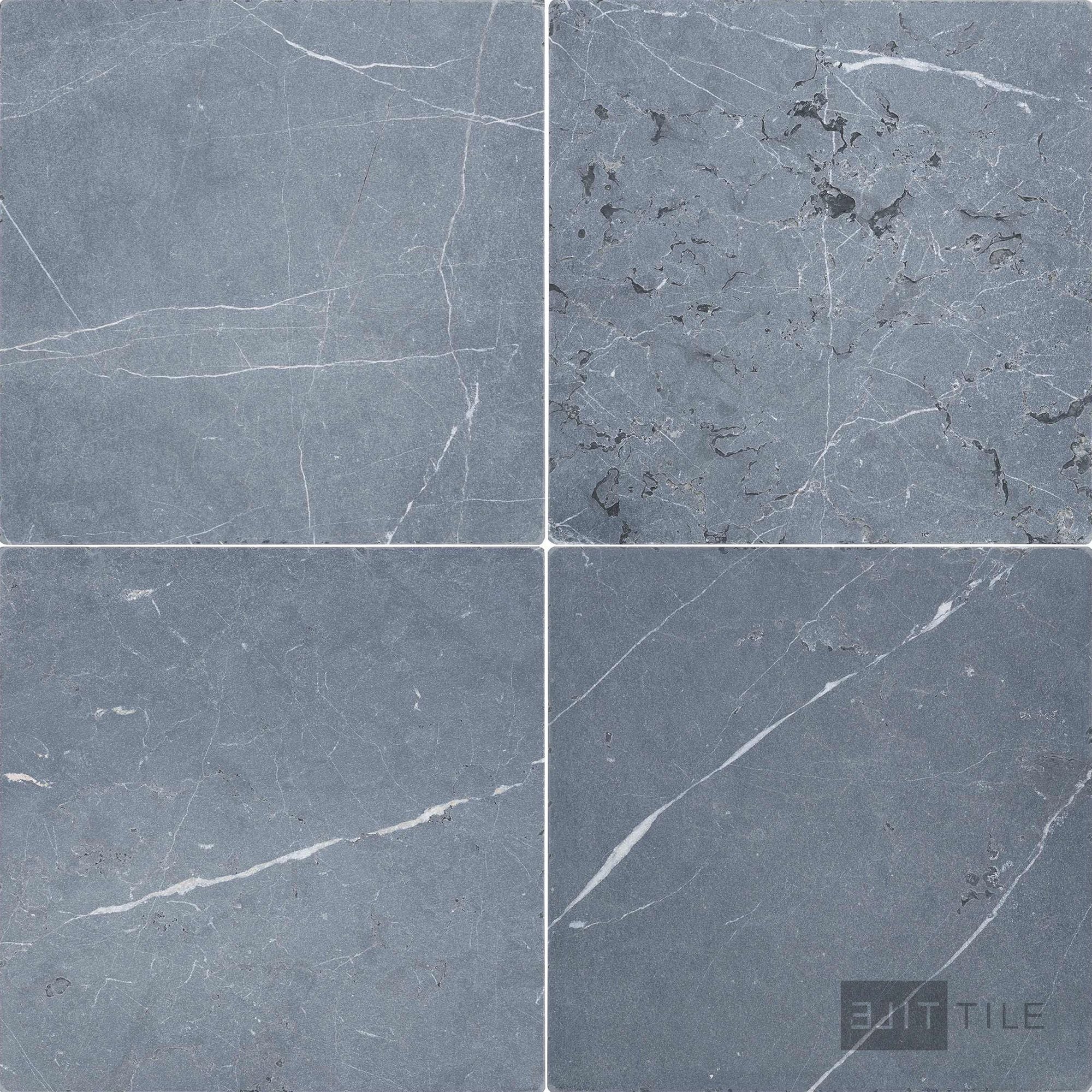 Negro Marquina Marble 12X12 Tumbled