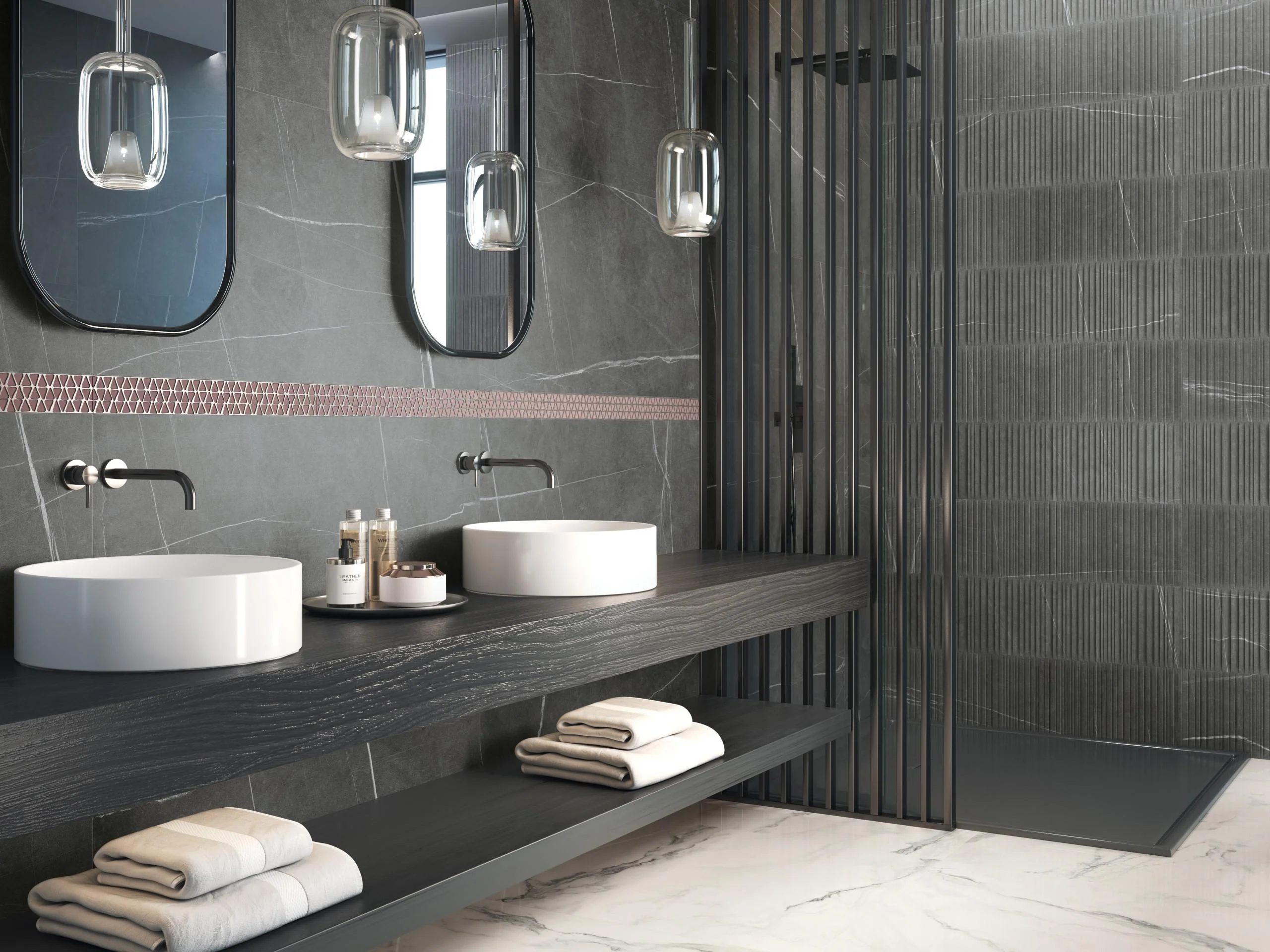 Nomade Parallelo Deco Matte 24X48 Noir - Image 2
