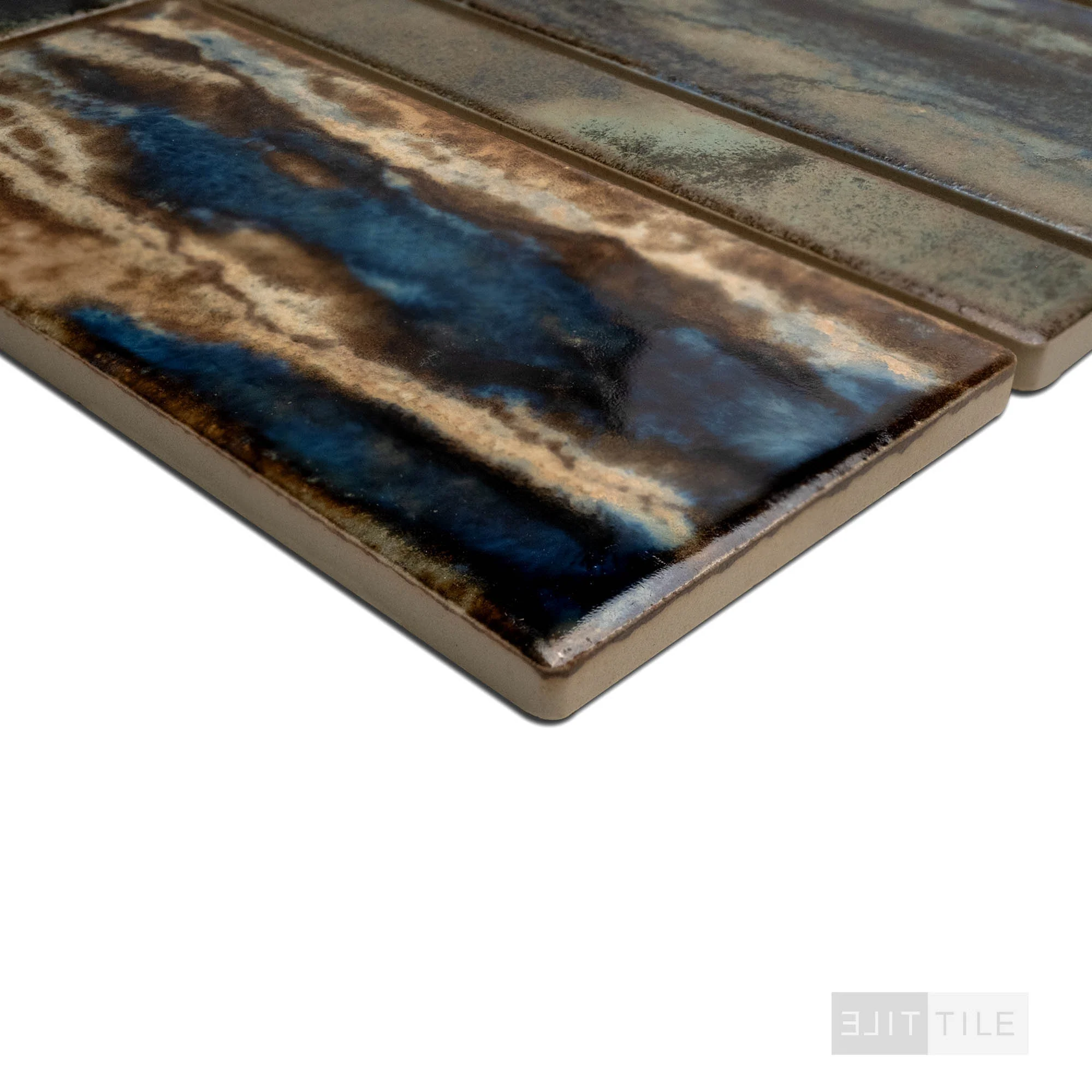 Omega Randomblock Rectangle Aqua Terra Glossy Mosaic - Image 3