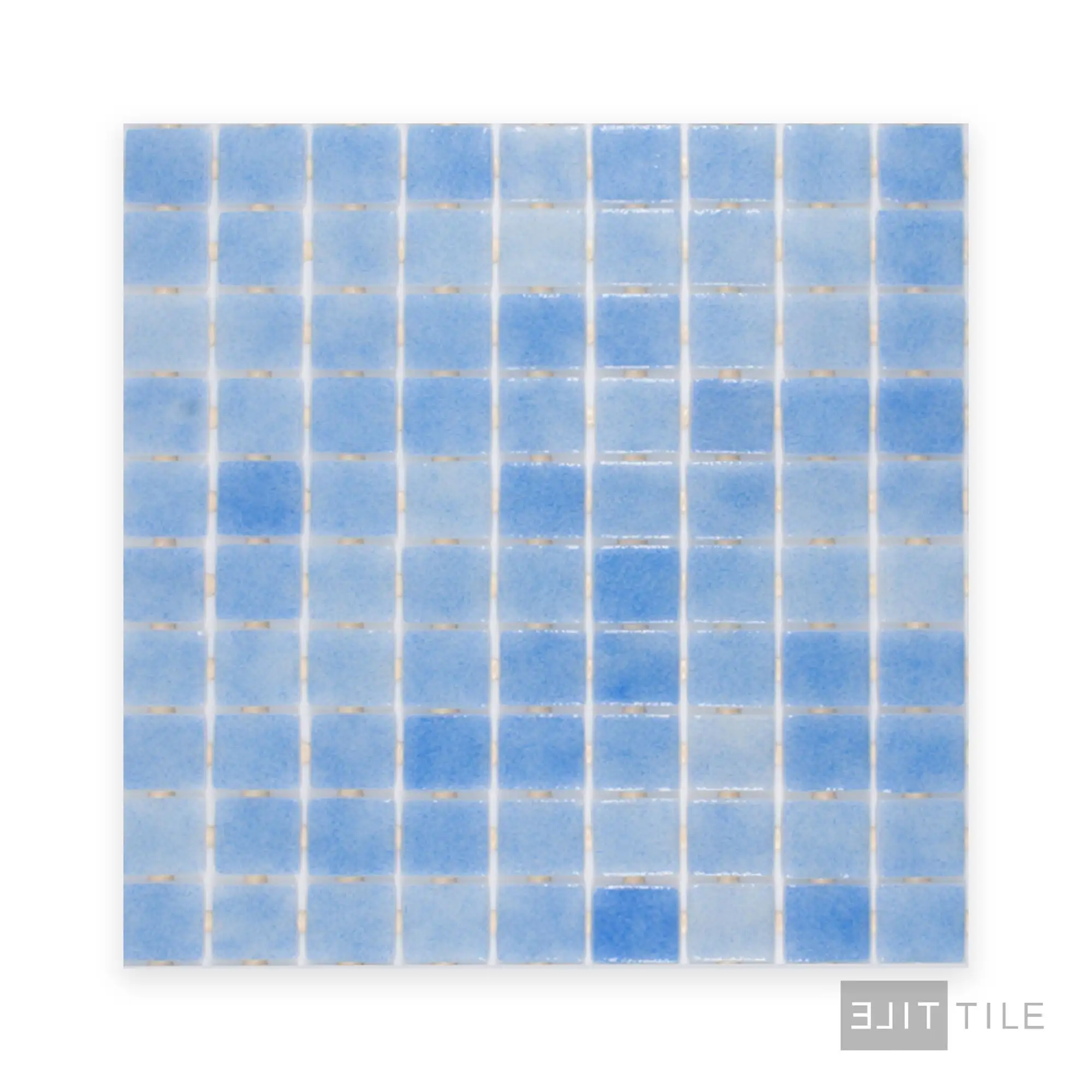 Nieve Pool Rated Square Glass Mosaic 12X18 Celeste Glossy - Image 2
