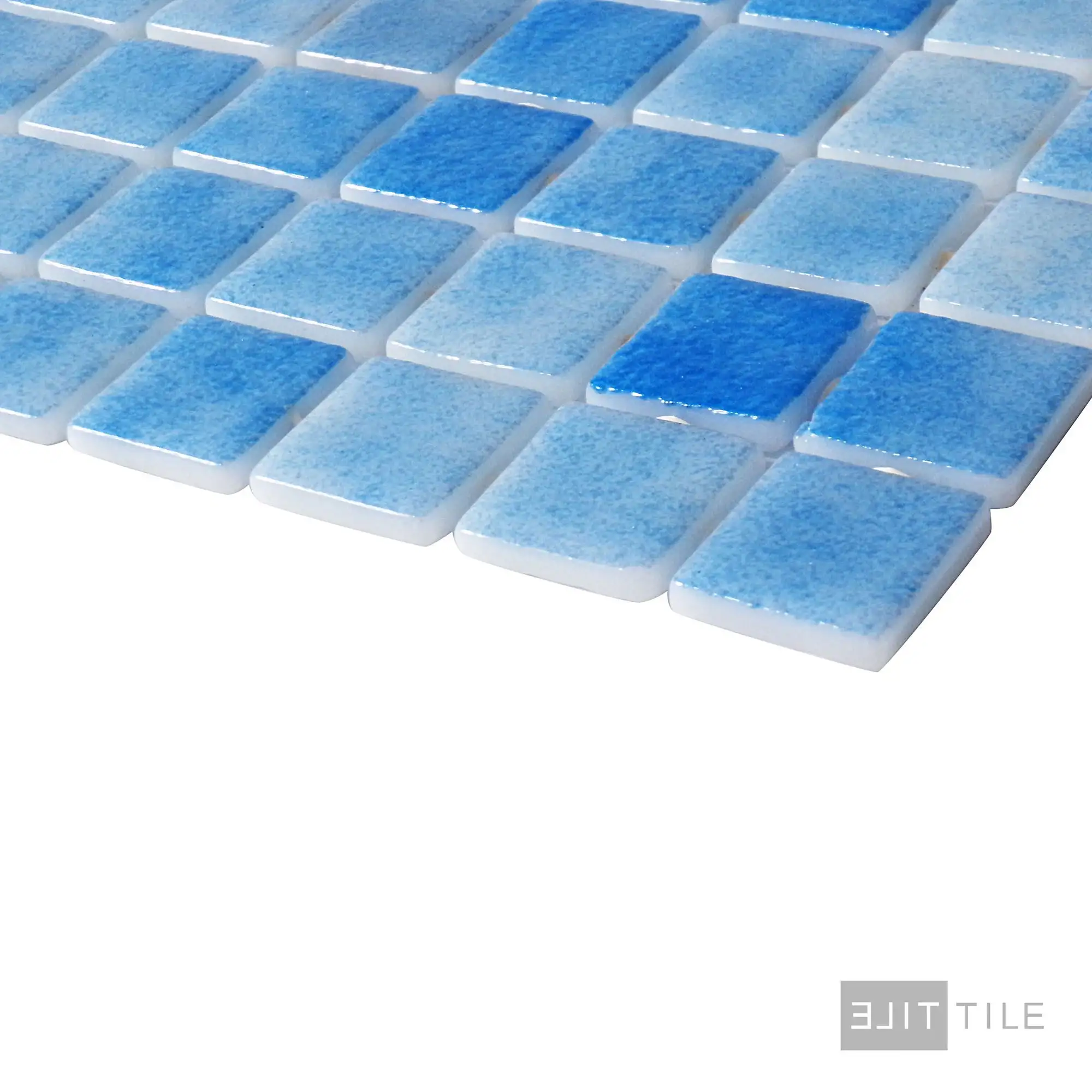 Nieve Pool Rated Square Glass Mosaic 12X18 Celeste Glossy - Image 3