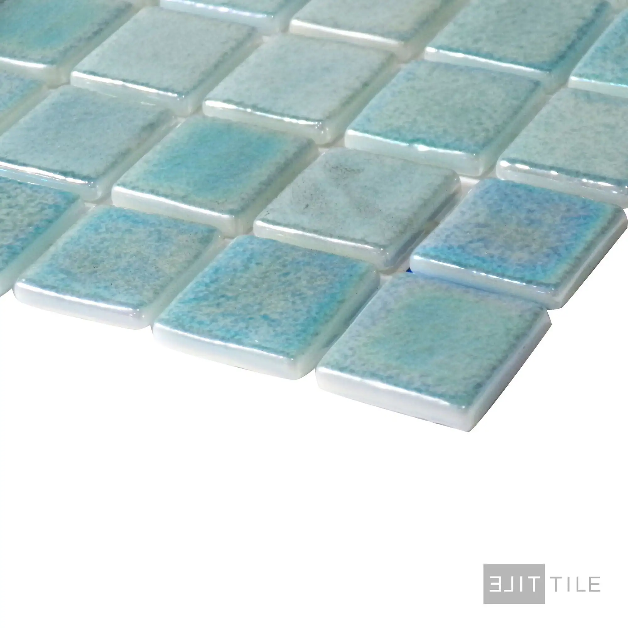 Opalescent Pool Rated Square Glass Mosaic 12X18 Verde Glossy - Image 4