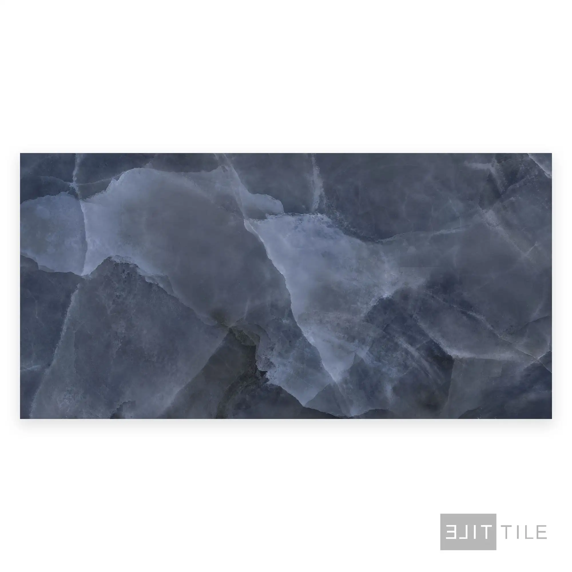 Onyx Porcelain Large Format Field Tile 24X48 Blue Polished - Image 3
