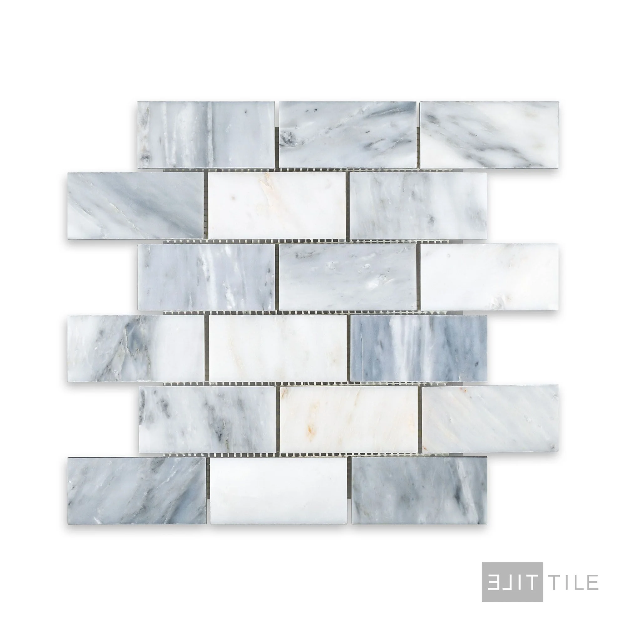 Oriental White Marble 2X4 Brick Honed Mosaic - Image 2