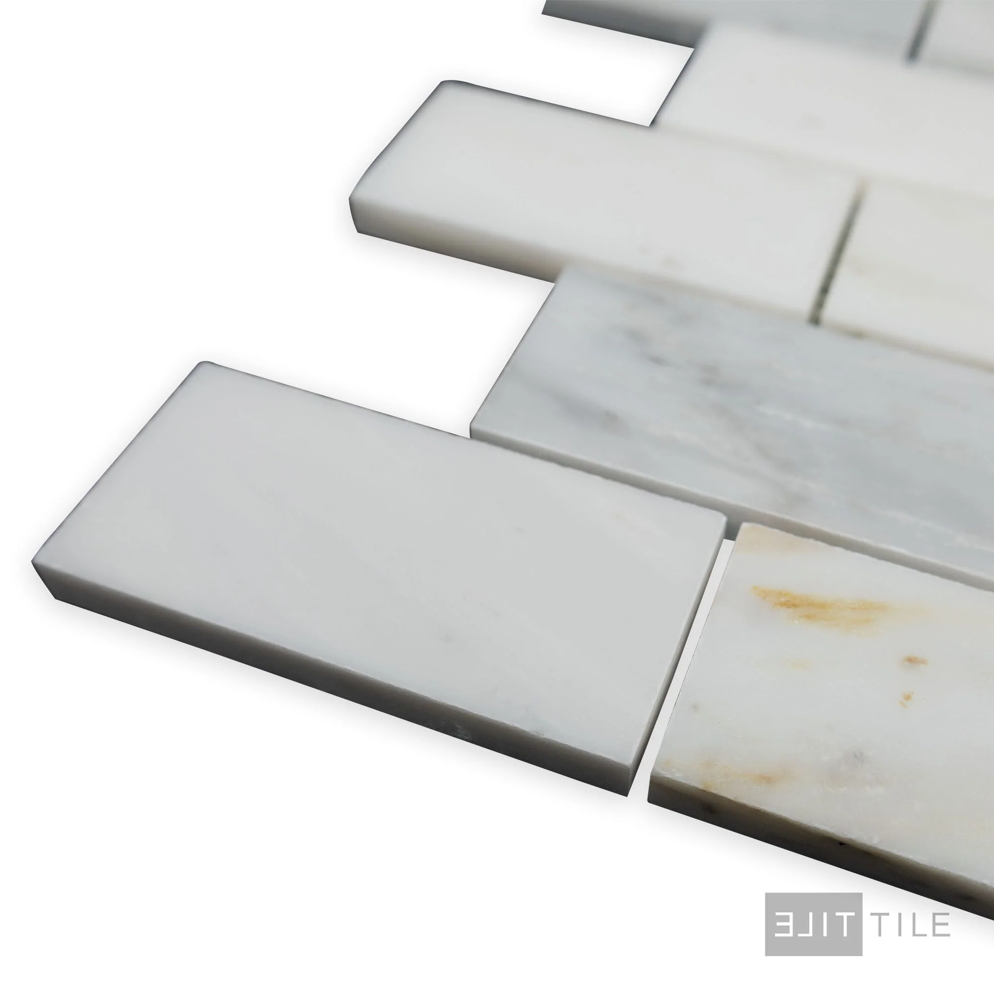 Oriental White Marble 2X4 Brick Honed Mosaic - Image 3