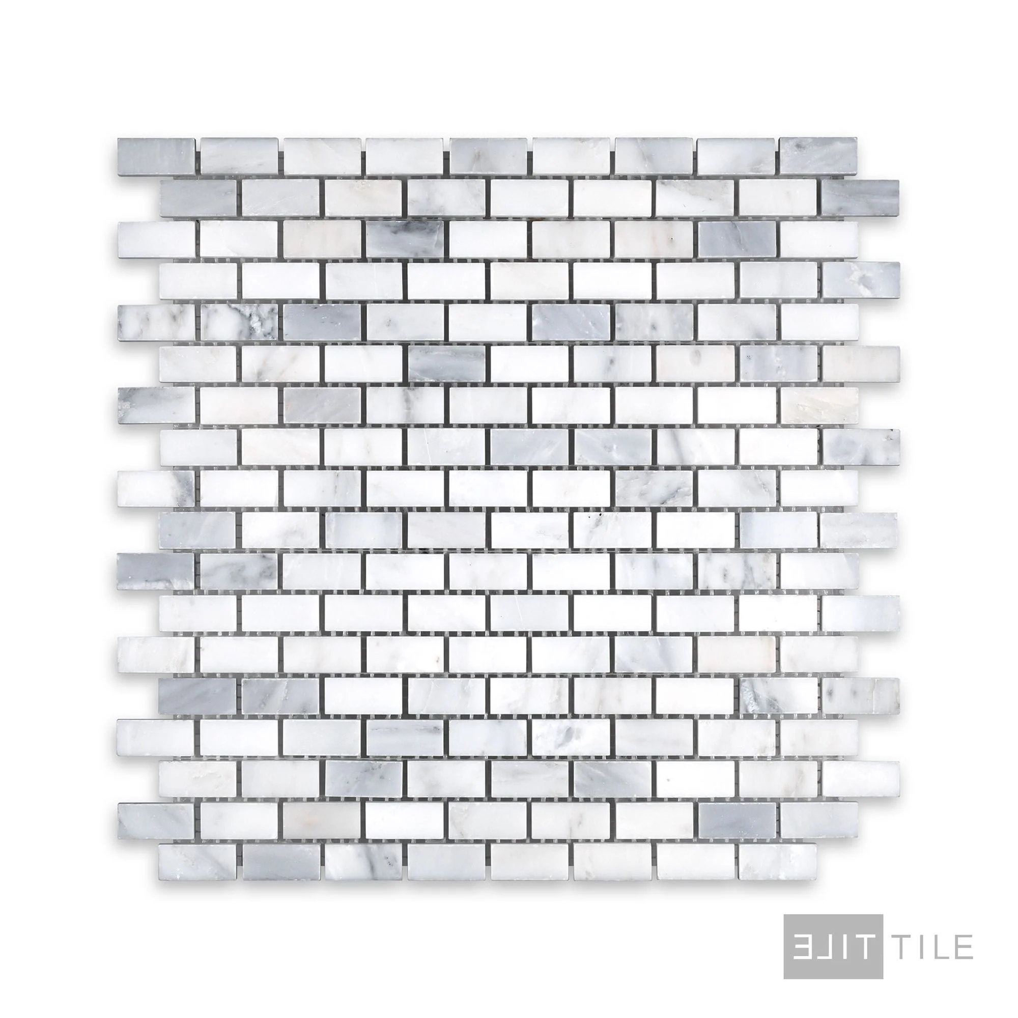 Oriental White Marble 5/8X1-1/4 Brick Honed Mosaic - Image 2