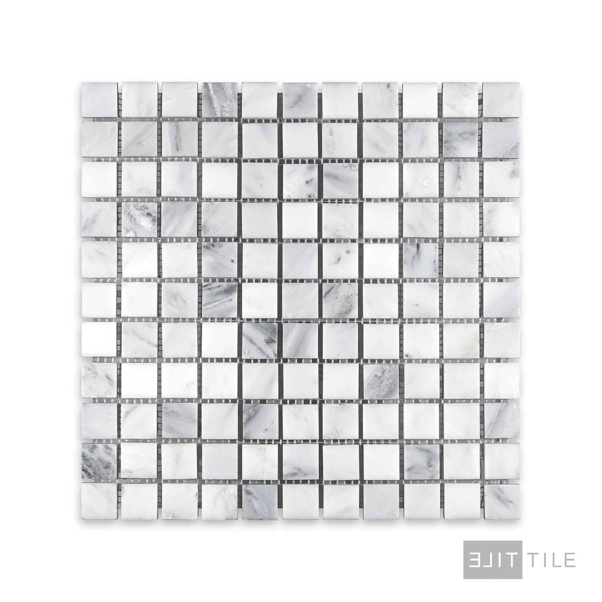 Oriental White Marble 1" Square Honed Mosaic - Image 2