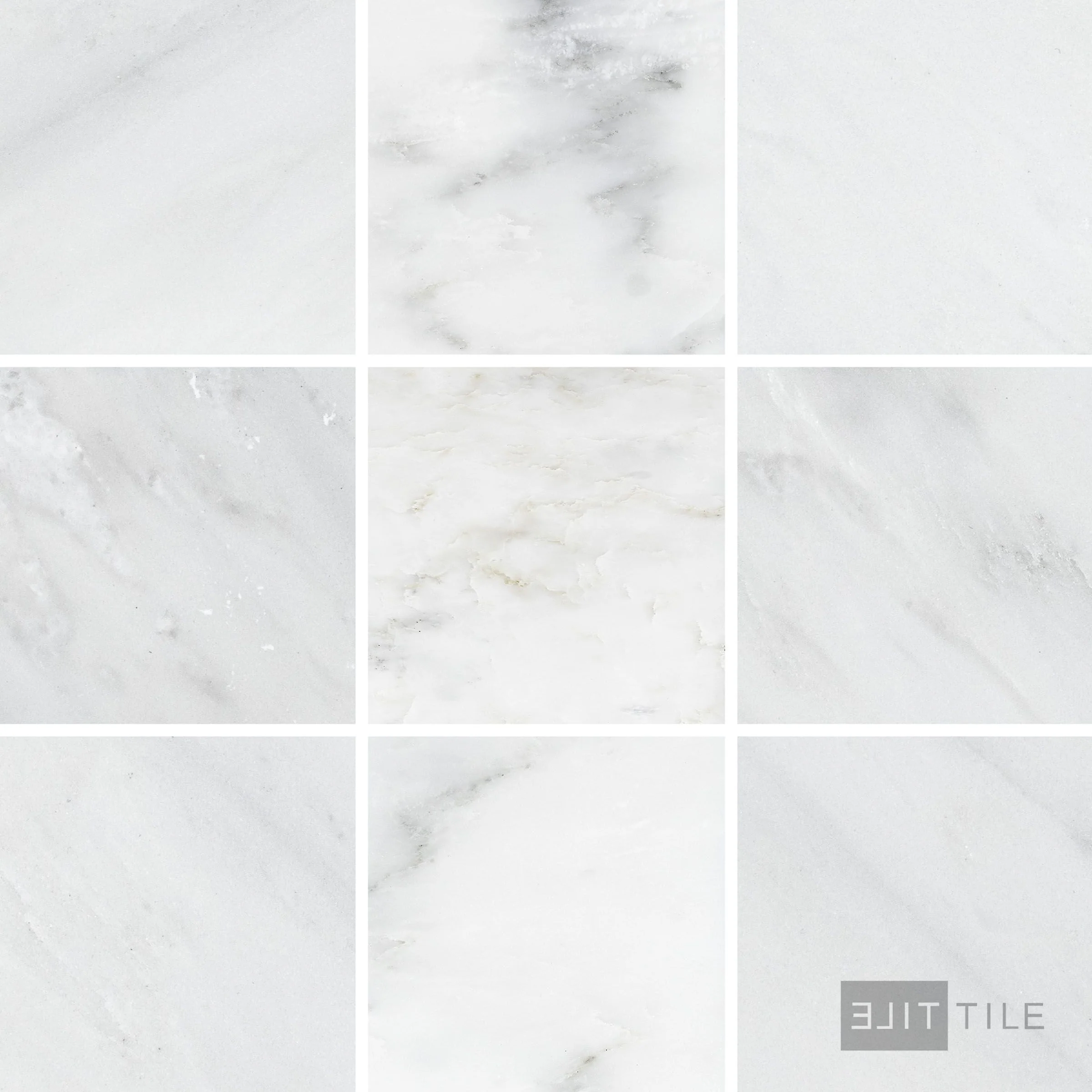 Oriental White Marble 4X4 Honed