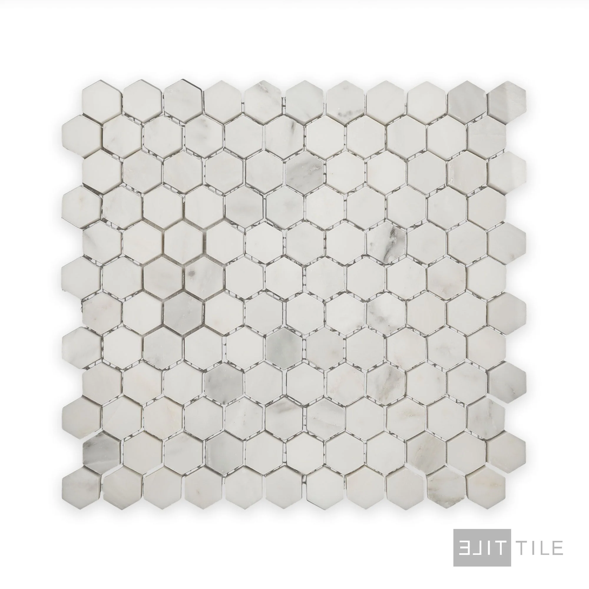 Oriental White Marble 1" Hexagon Polished Mosaic - Image 2