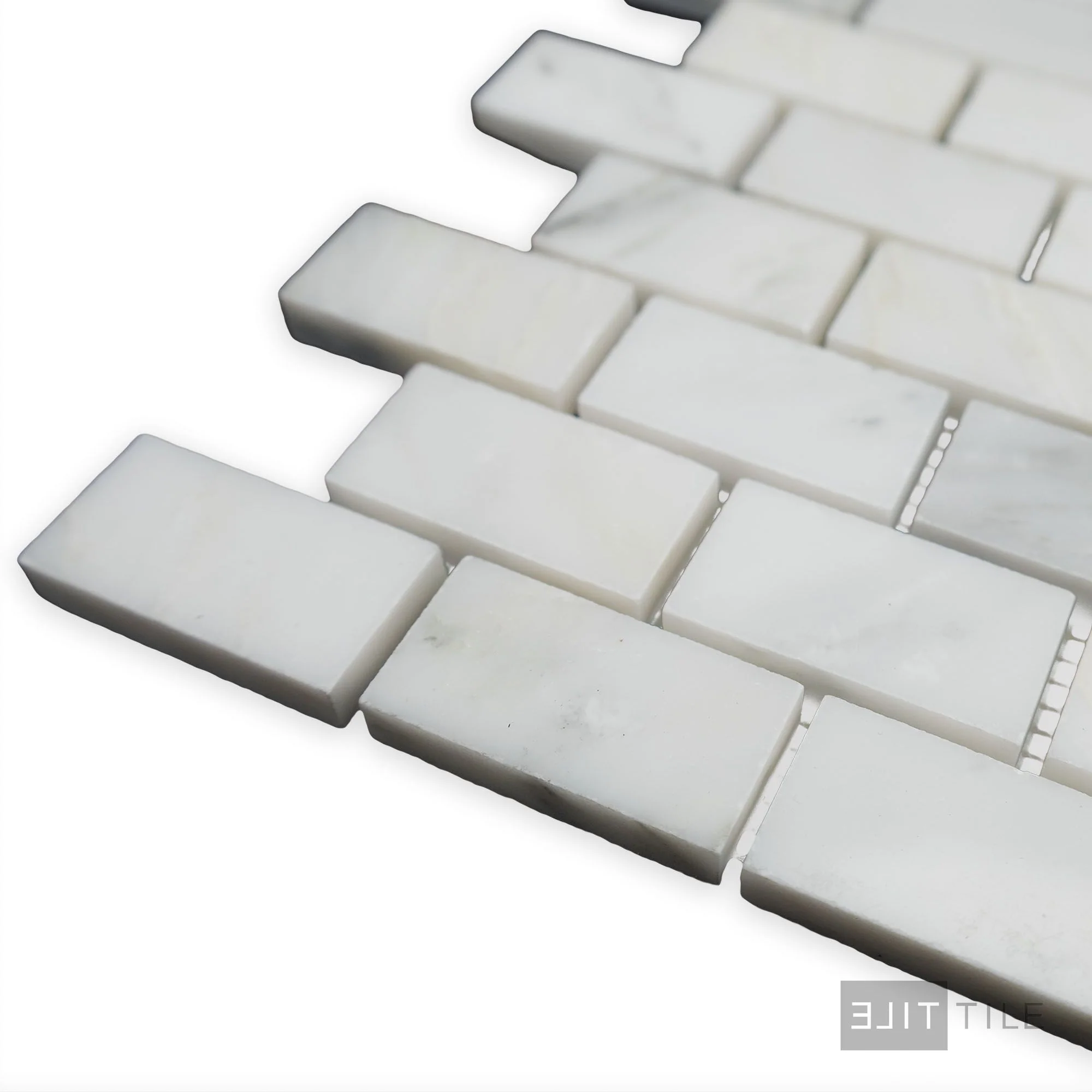Oriental White Marble 1X2 Brick Polished Mosaic - Image 3