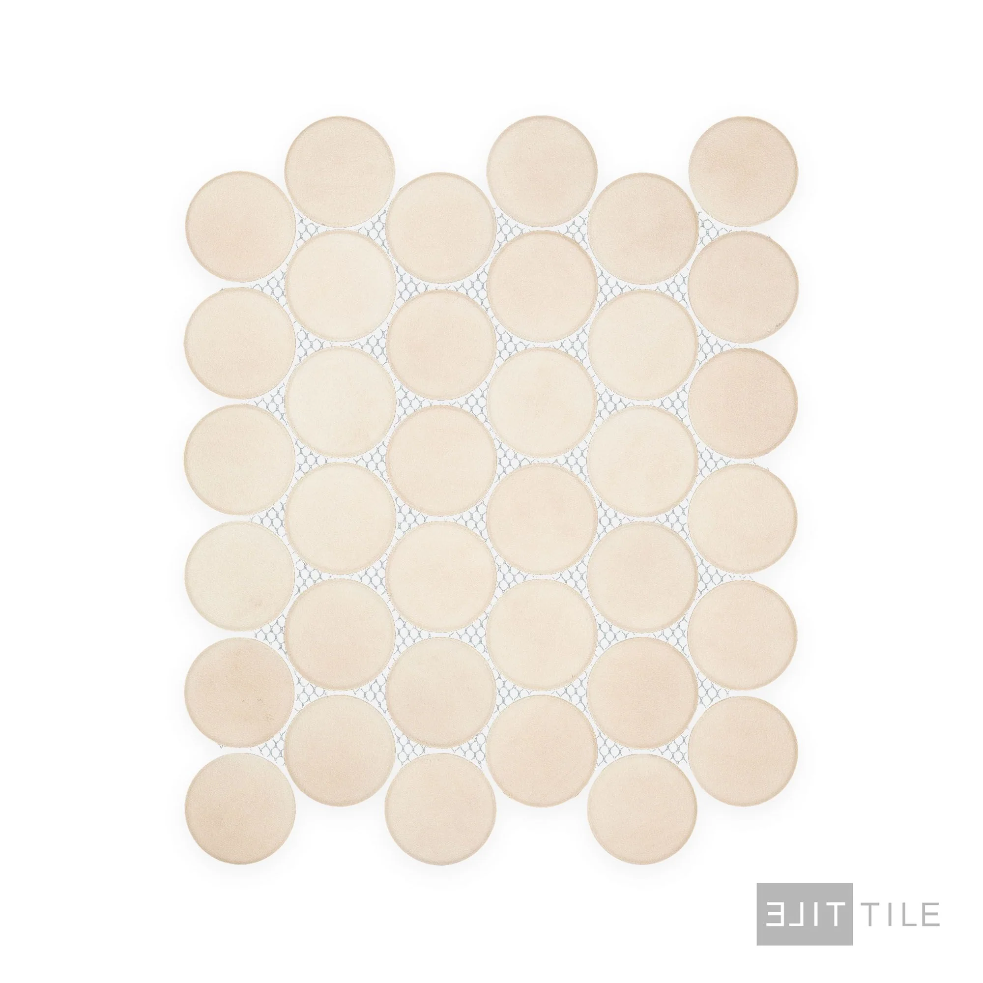 Passaggi 2" Round Mosaic 12X12 Beige Matte - Image 2