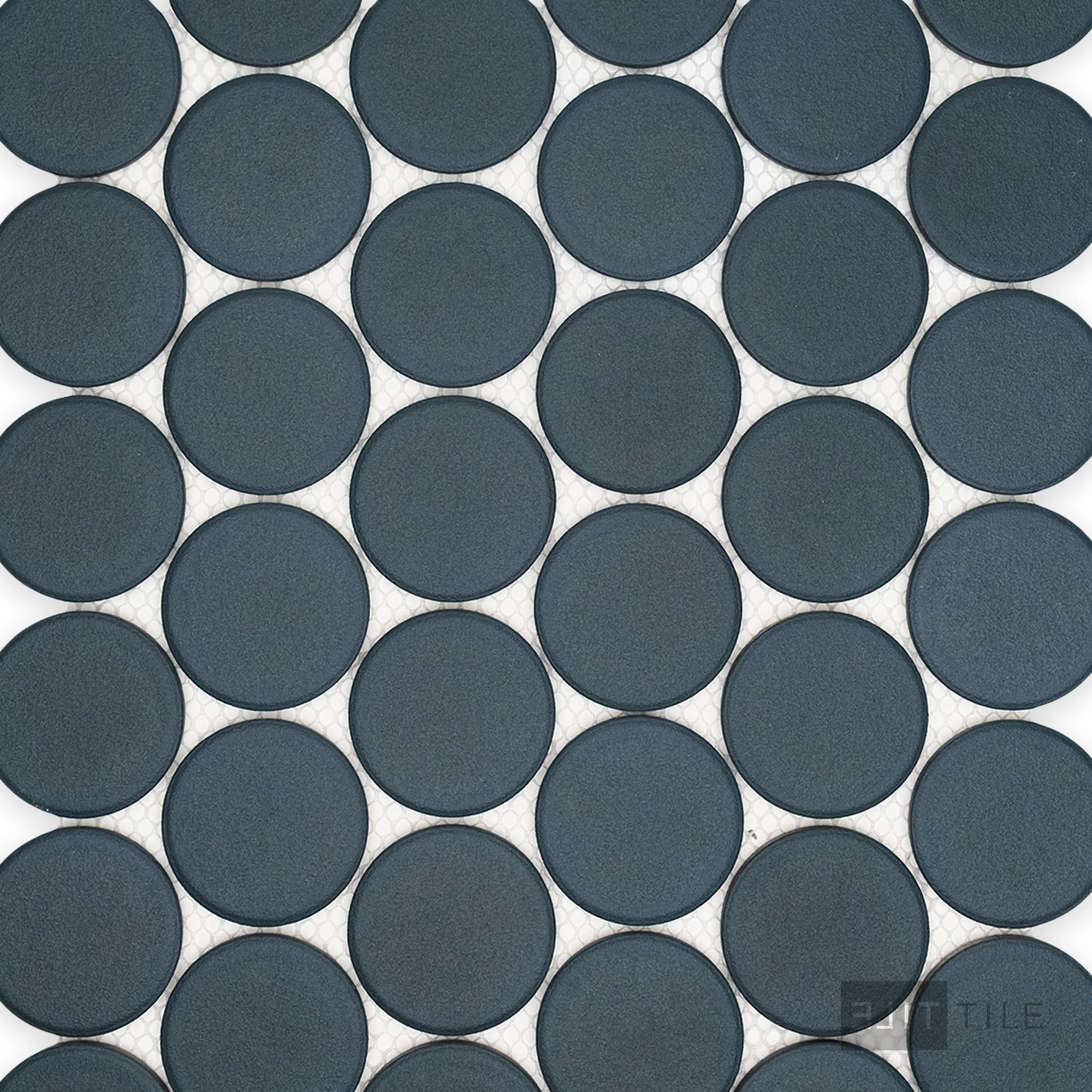 Passaggi 2" Round Mosaic 12X12 Blue Matte