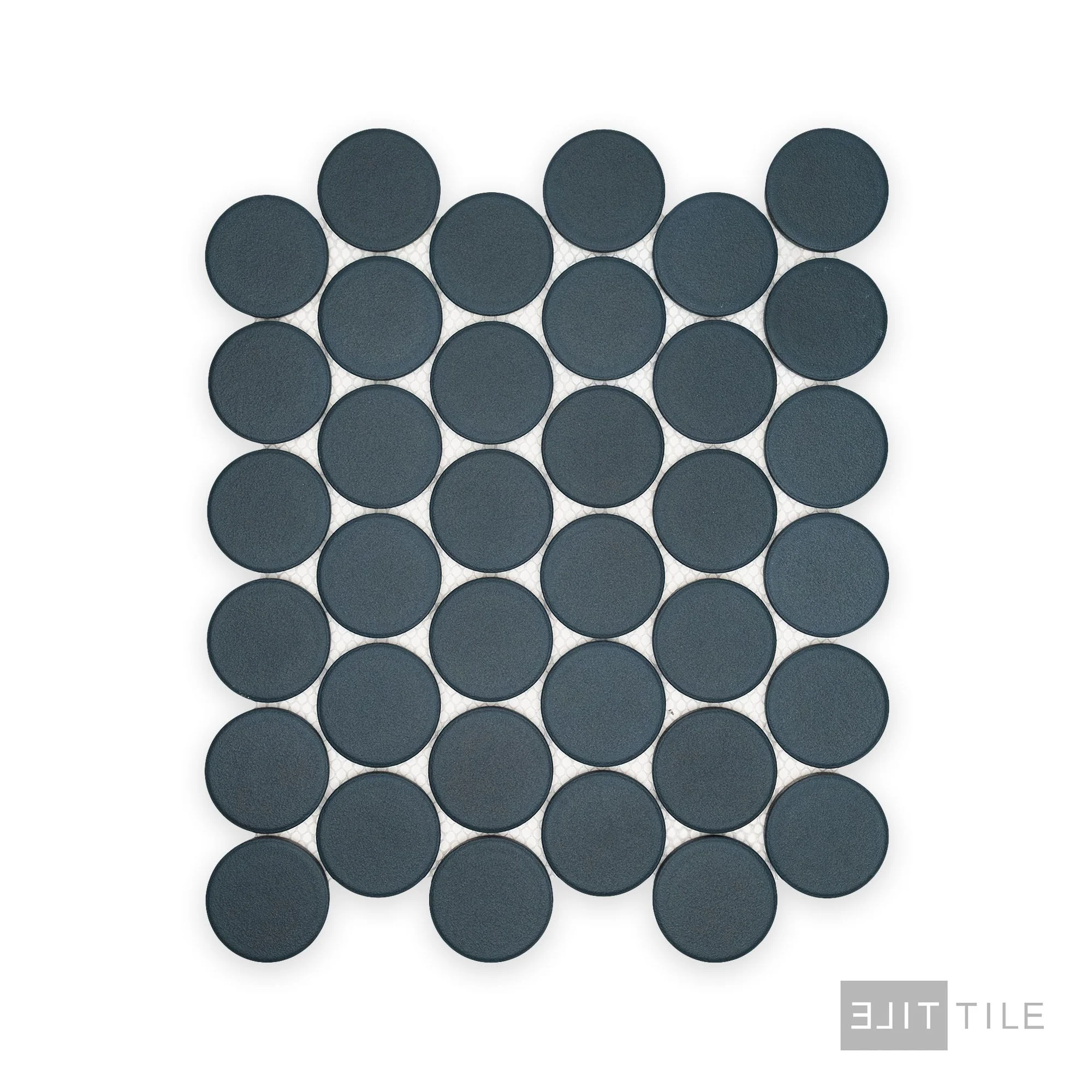 Passaggi 2" Round Mosaic 12X12 Blue Matte - Image 2