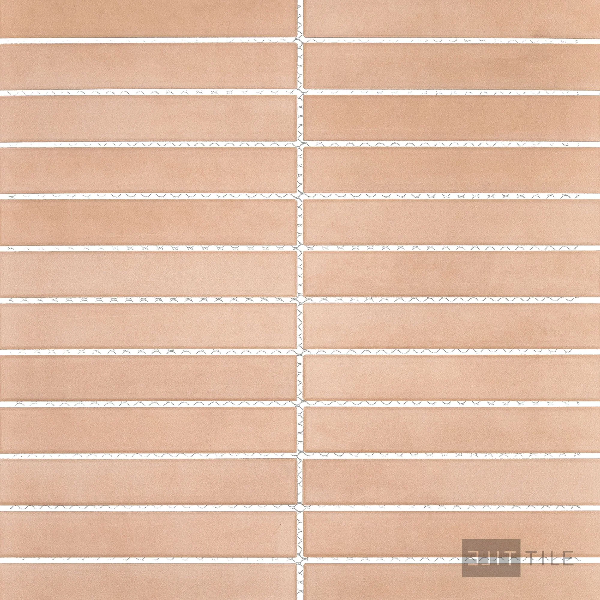 Passaggi 1X6 Grid Mosaic 12X12 Blush Matte