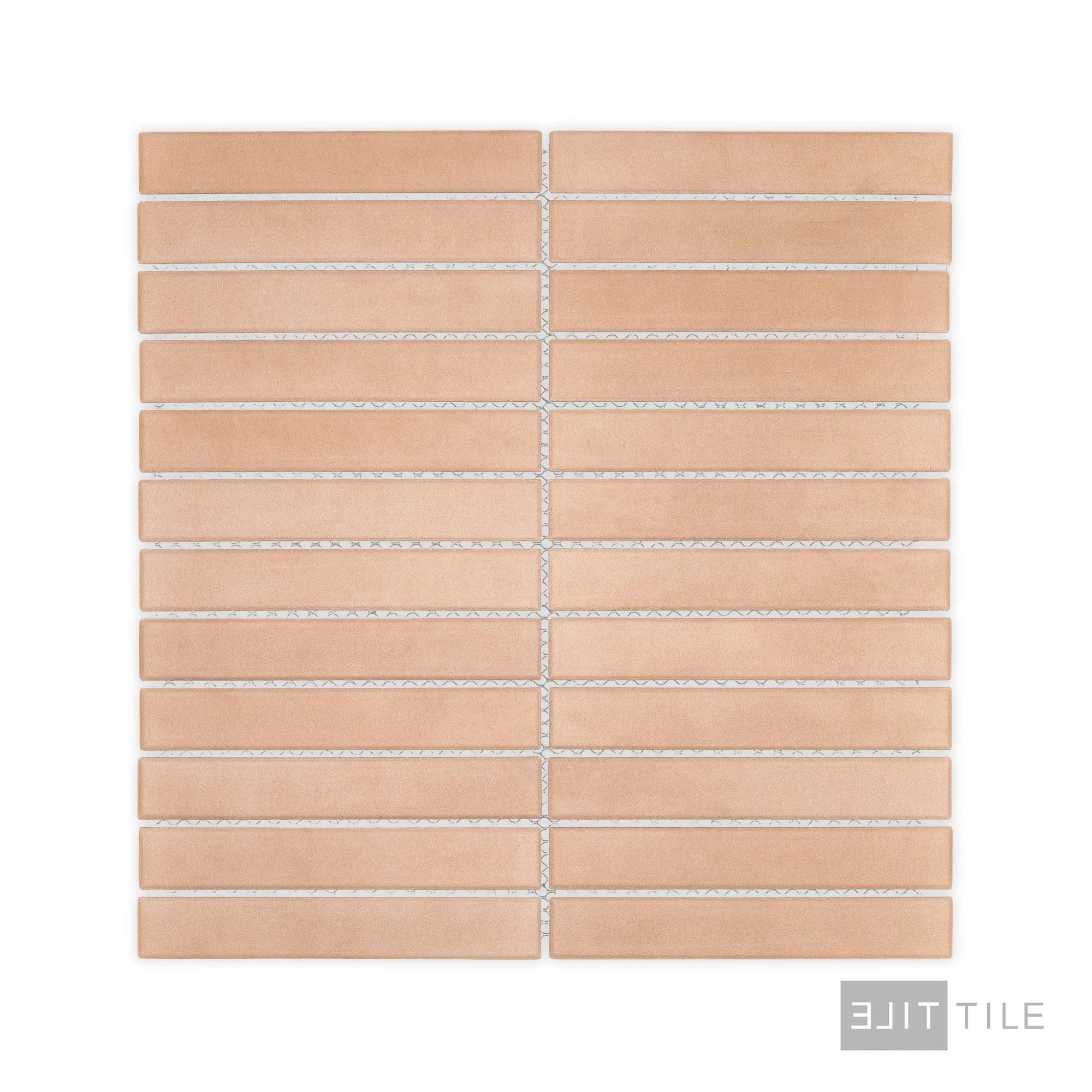 Passaggi 1X6 Grid Mosaic 12X12 Blush Matte - Image 2