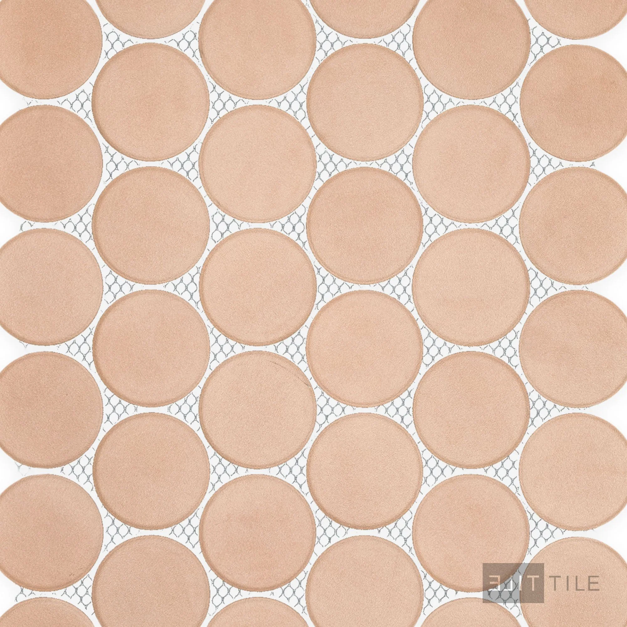 Passaggi 2" Round Mosaic 12X12 Blush Matte