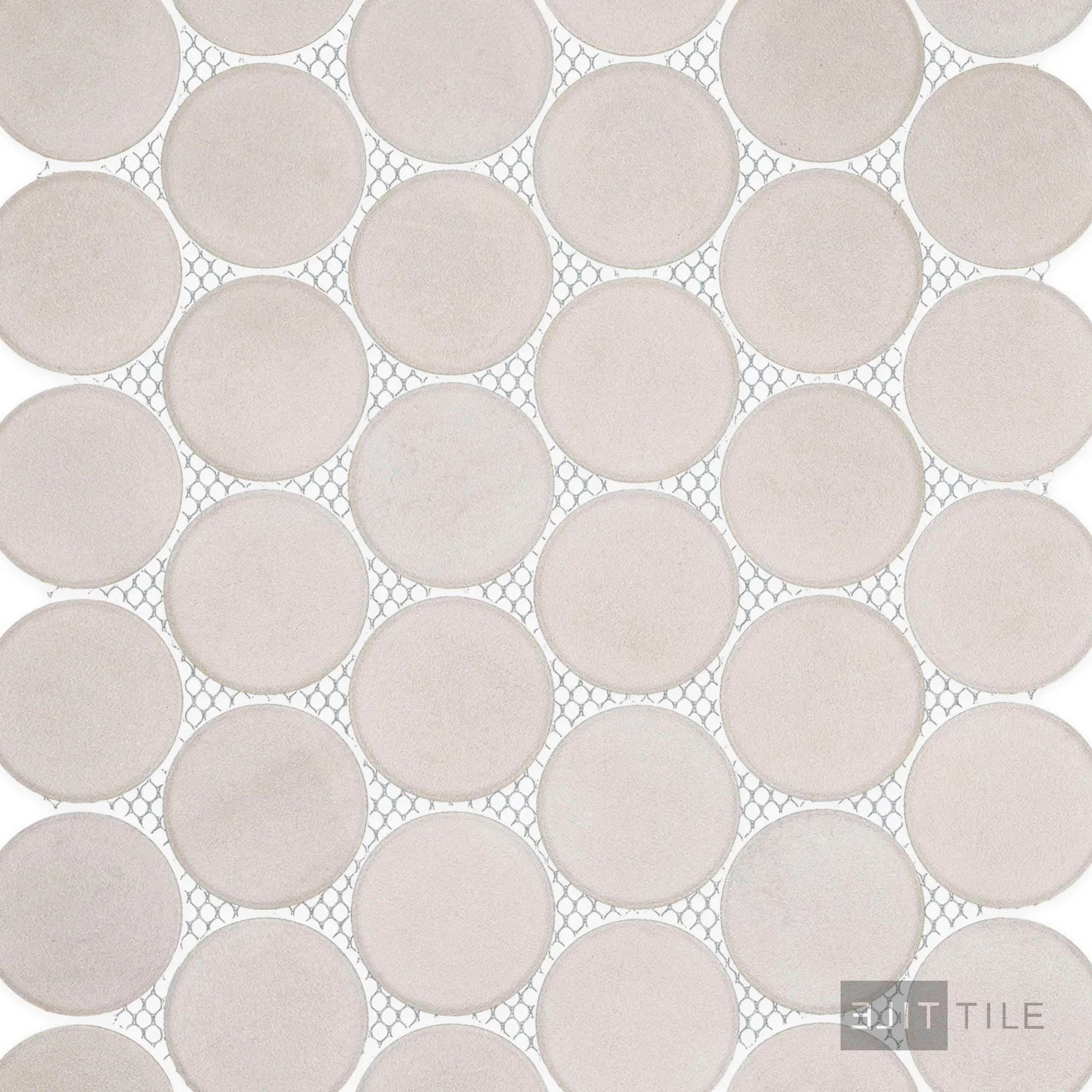 Passaggi 2" Round Mosaic 12X12 Grey Matte