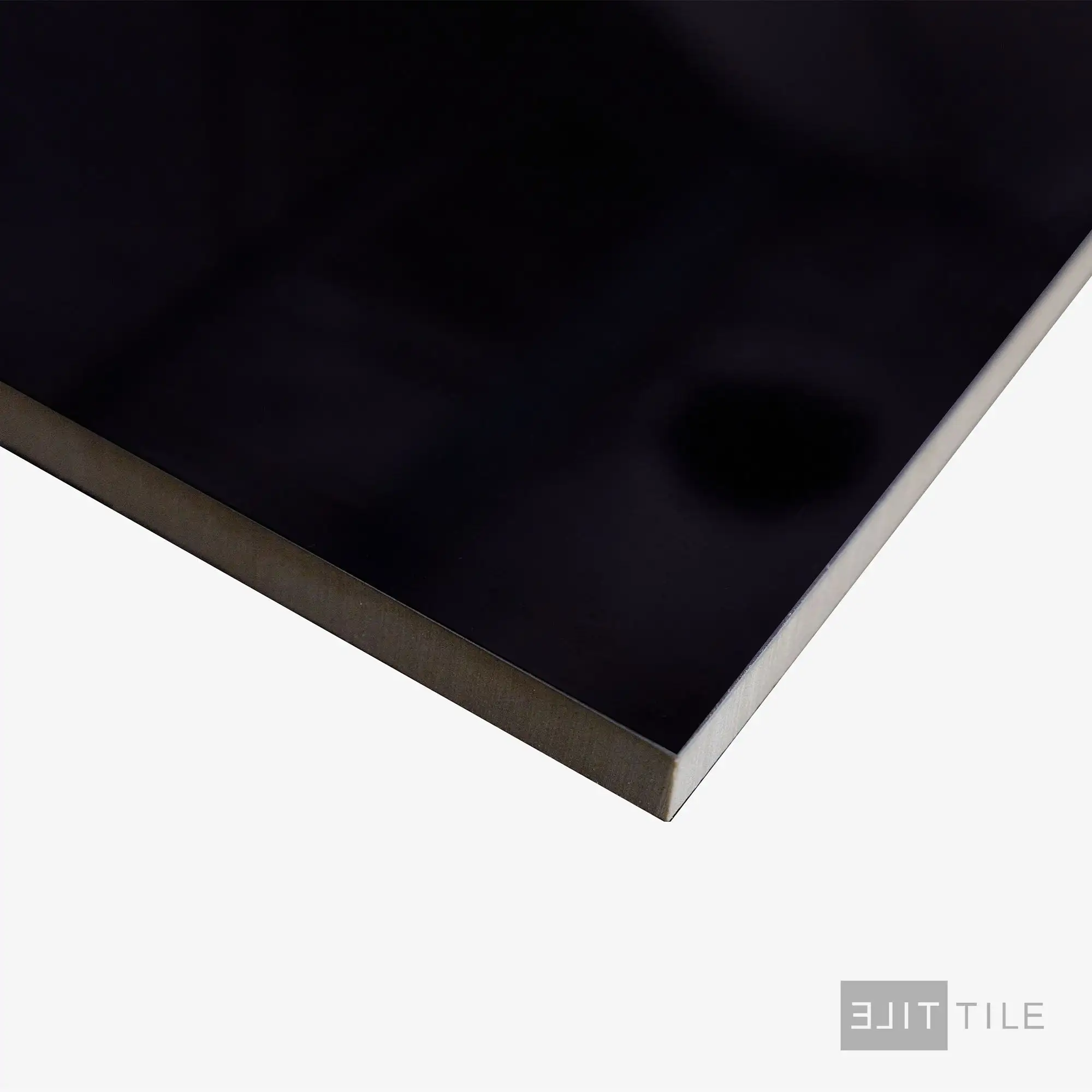 Pearl Porcelain Large Format Field Tile 24X48 Super Black Polished - Image 4