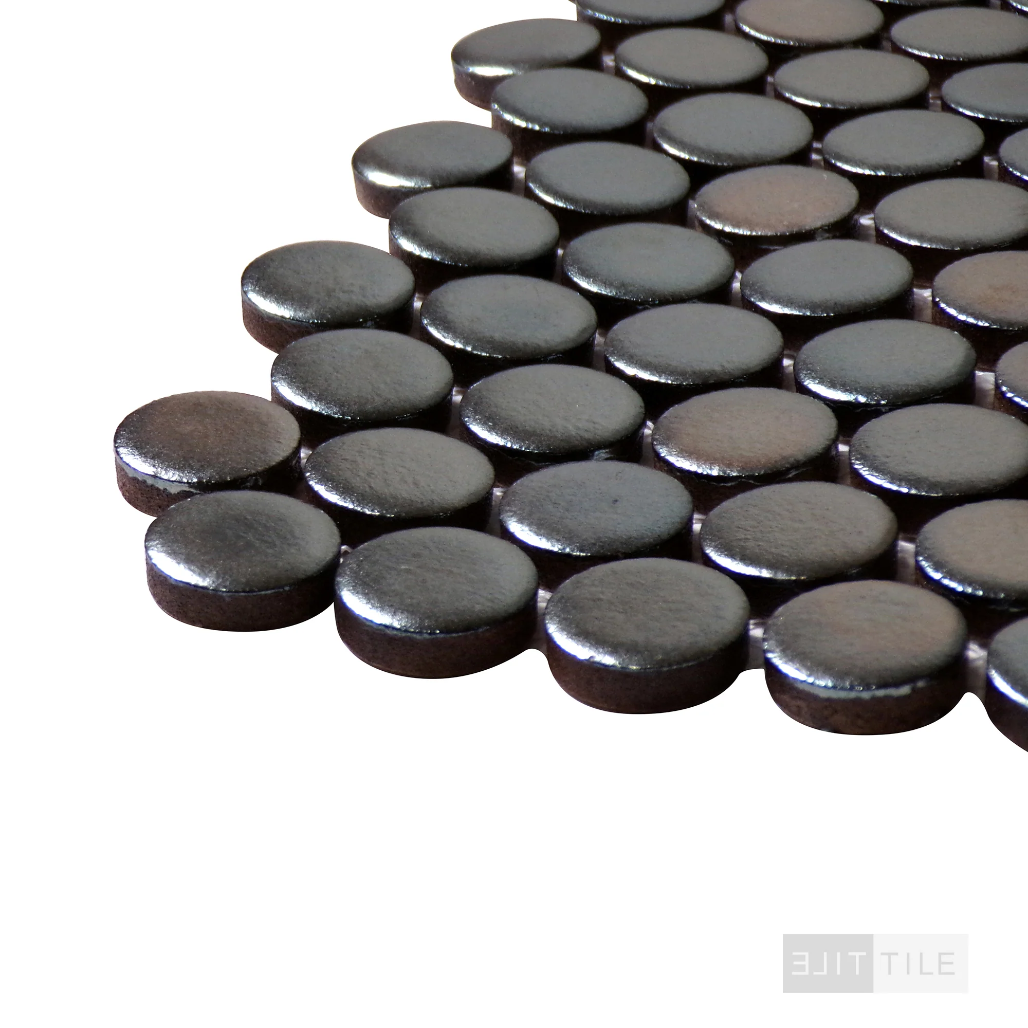 Penny Round Mosaic 11X12 Metallico Glossy - Image 4