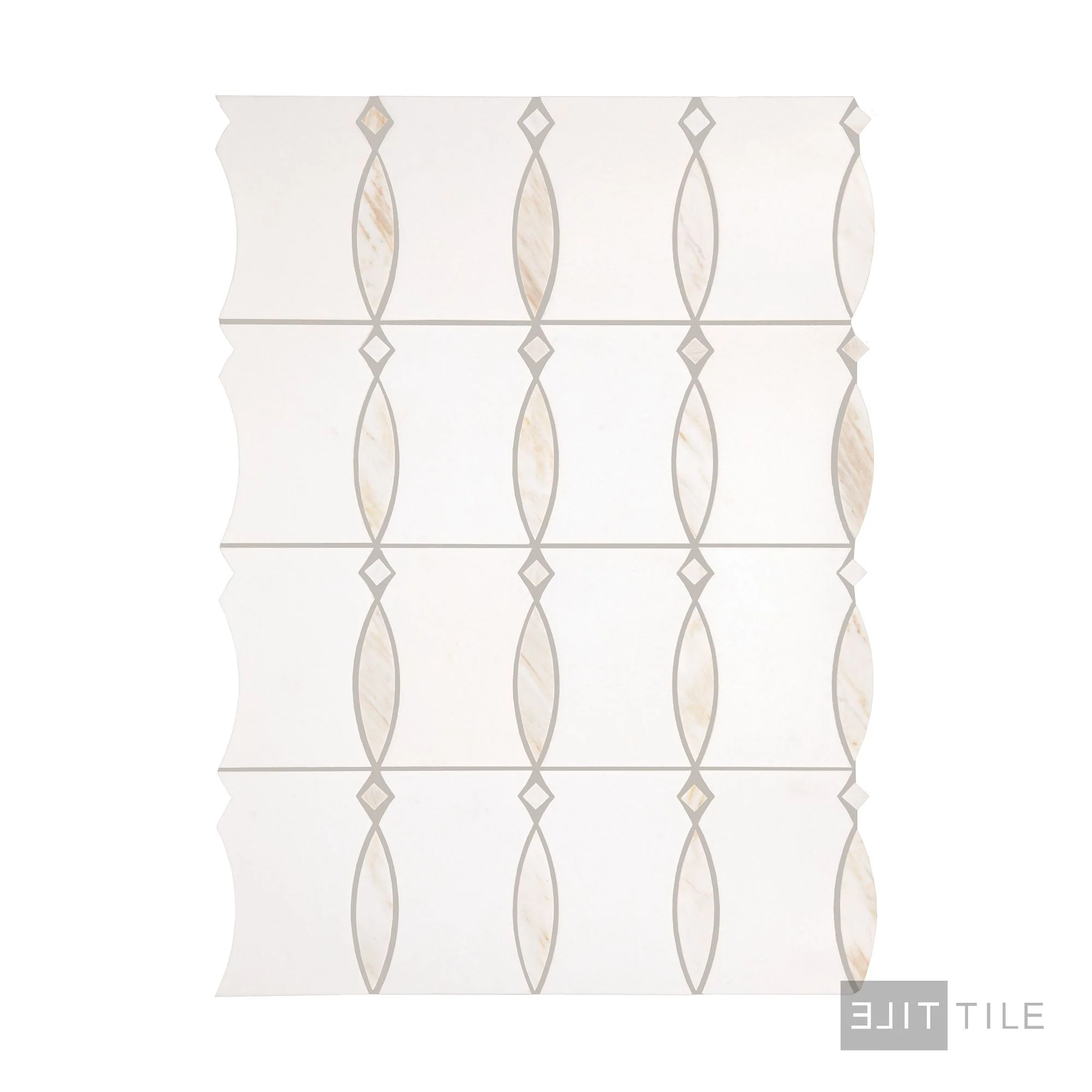 Perfit Mosaix Natural Stone Mosaic Bannister 18X12 Namaste & Thassos Polished - Image 3