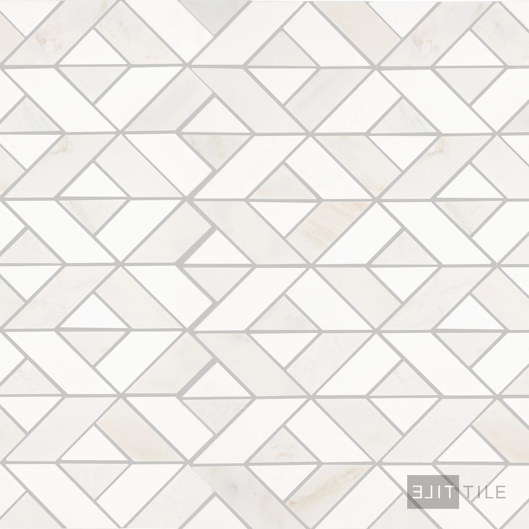 Perfit Mosaix Natural Stone Mosaic Swivel 18X12 Paradise & Thassos Polished