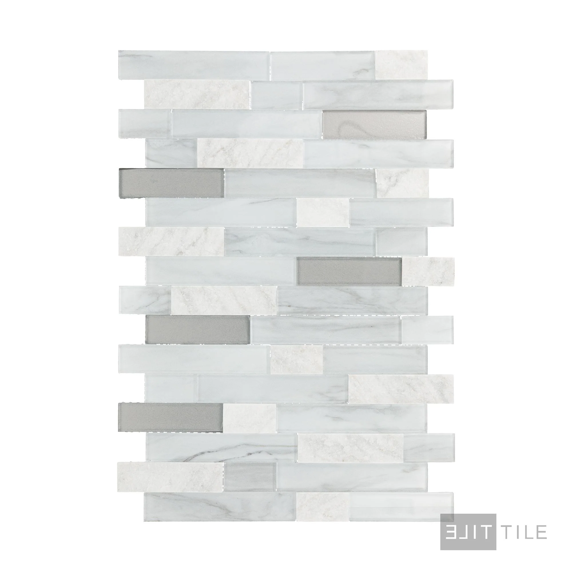 Perfit Mosaix Natural Stone Mosaic 18X12 White Carrara & Glass Split Face - Image 3