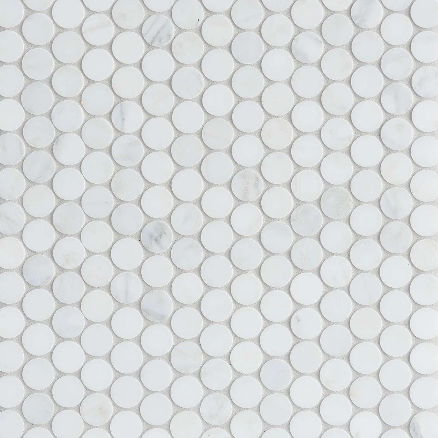 Pietra Bello Circle Mosaic 12-1/8X12-3/4 Bianco Bello Honed