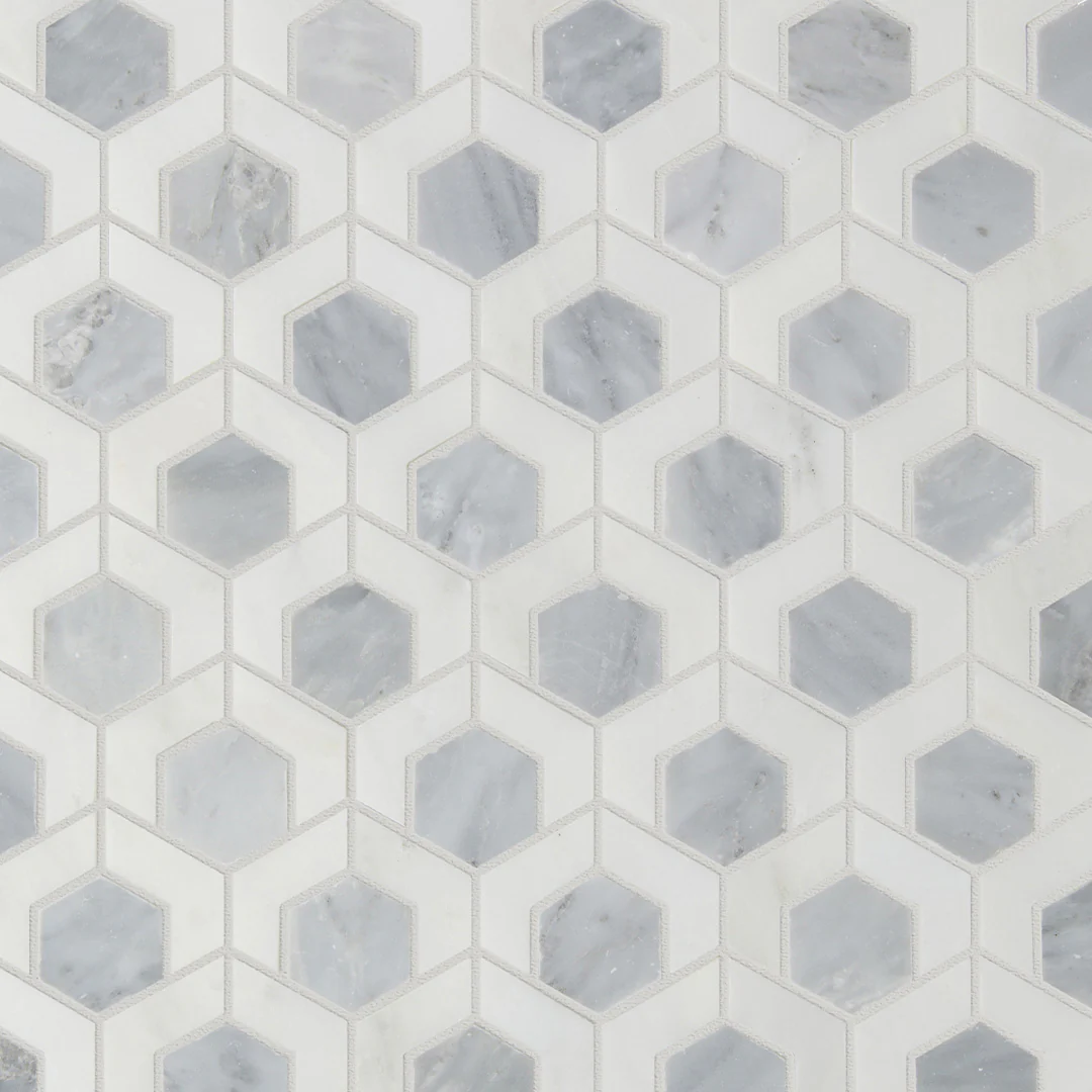 Pietra Gris Siena Mosaic 12X12 Light Grey Honed