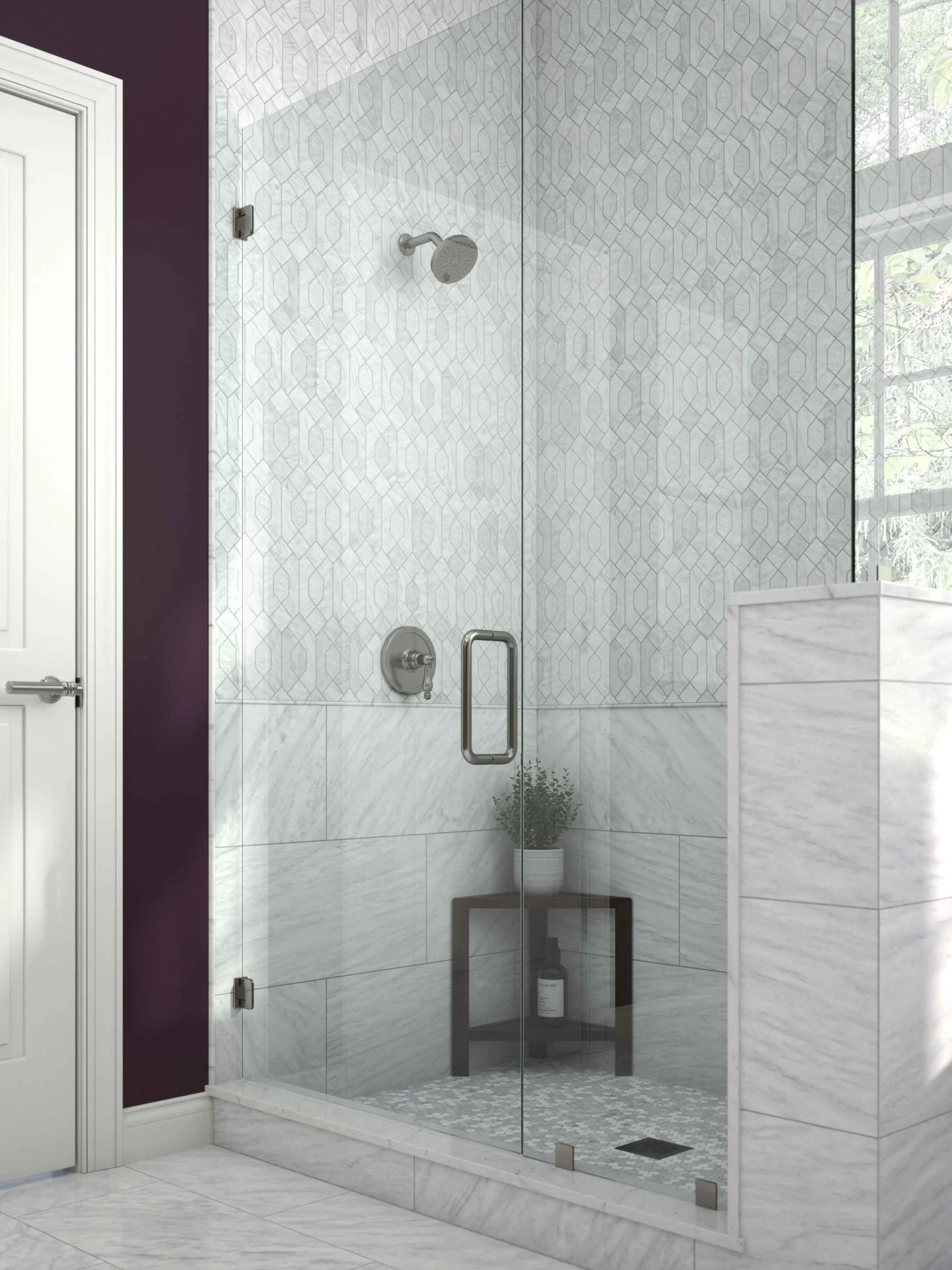 Pietra Gris Pantheon Mosaic 12X13 Light Grey Honed - Image 2