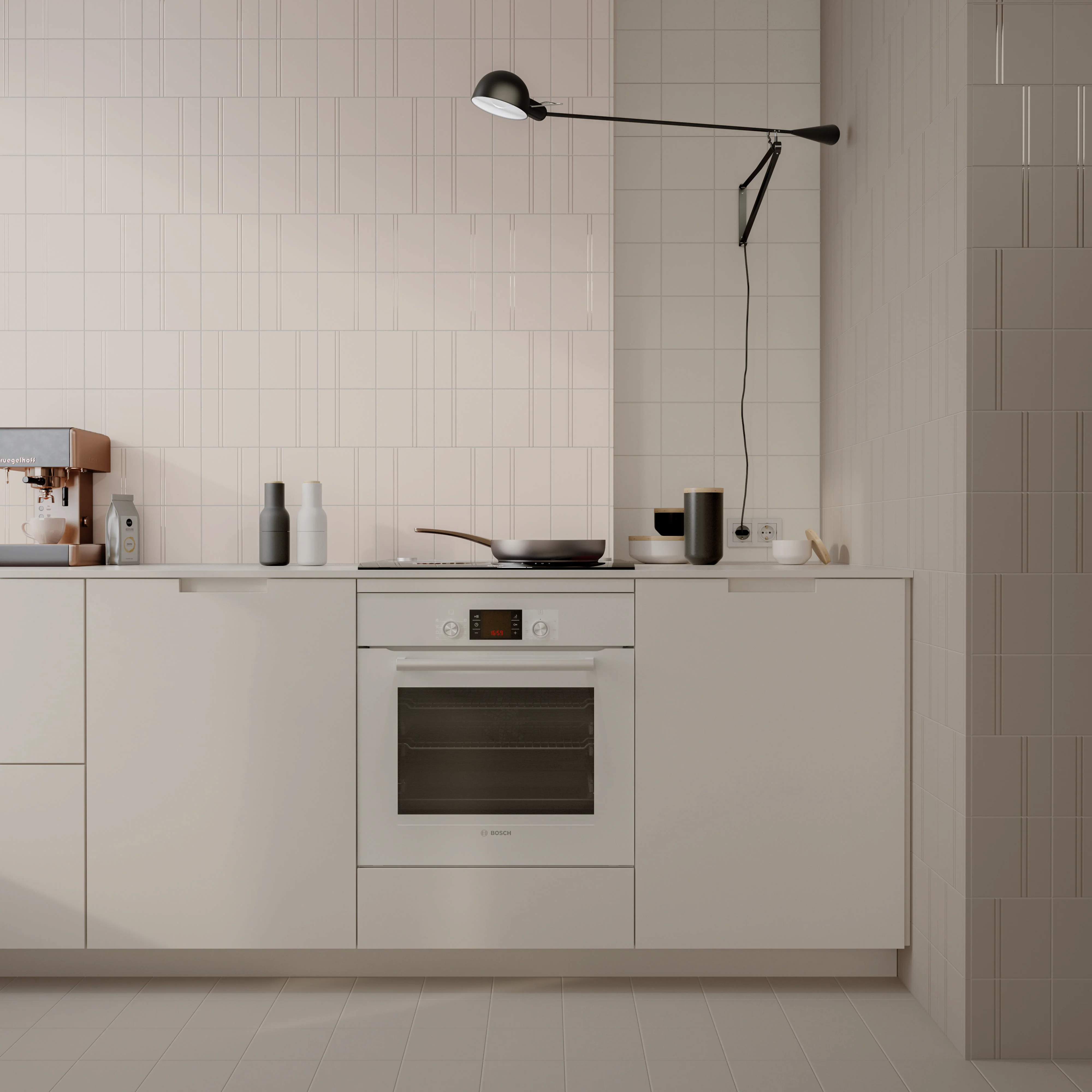 Point & Dash Matte 6X6 Neutral Greige - Image 2