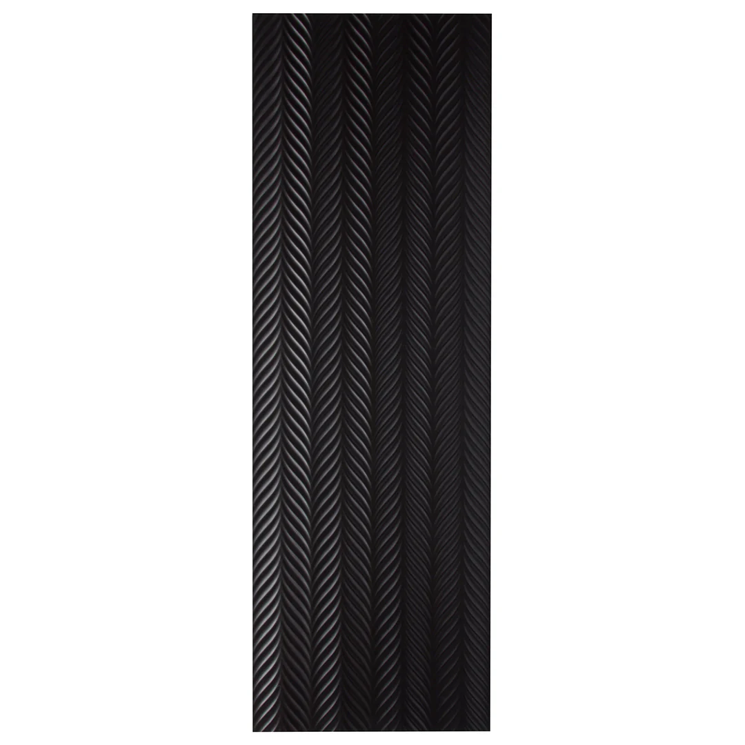 Pop Culture Plume Rectangle 16X48 Black Matte - Image 3