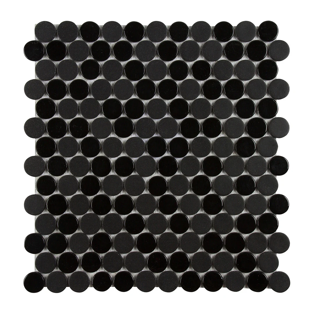 Pop Culture Circle Mosaic 12X12 Black Textured - Image 3