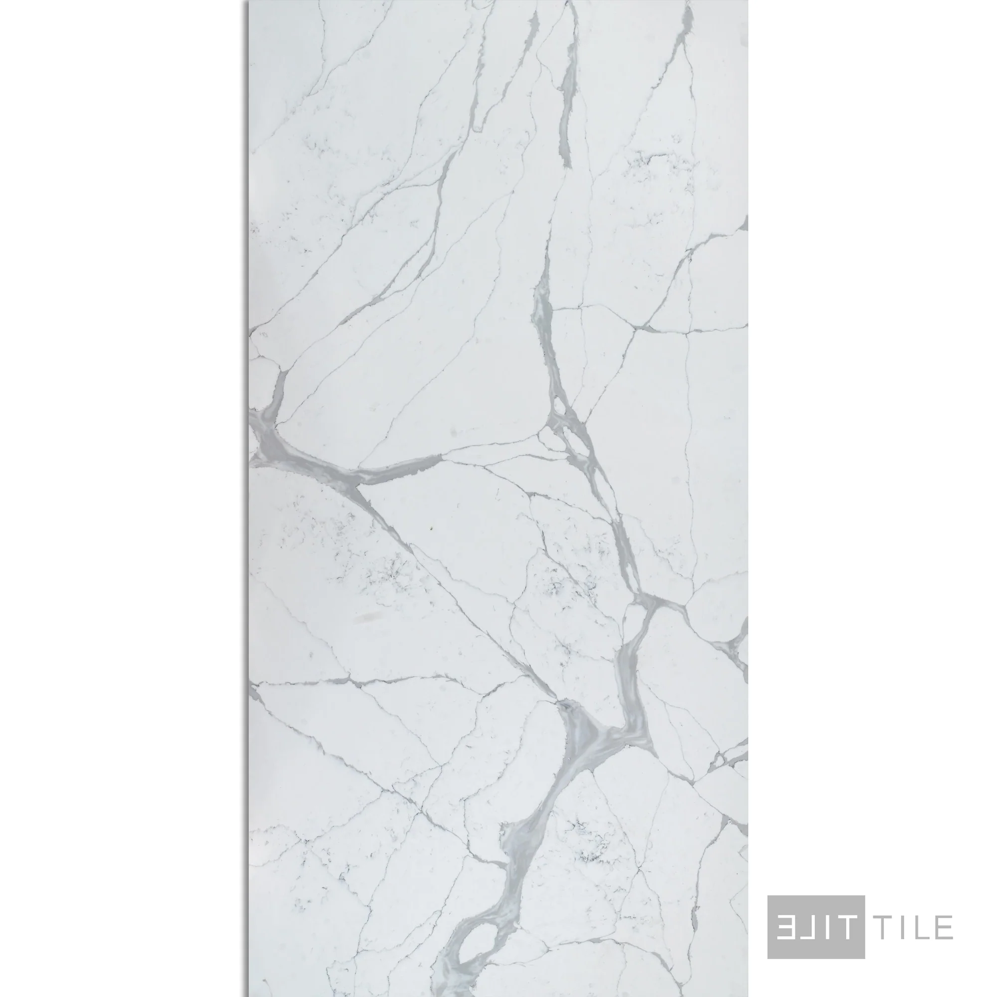 Quartz Prefab Countertop Left 9'X2' Luxe Calacatta Polished