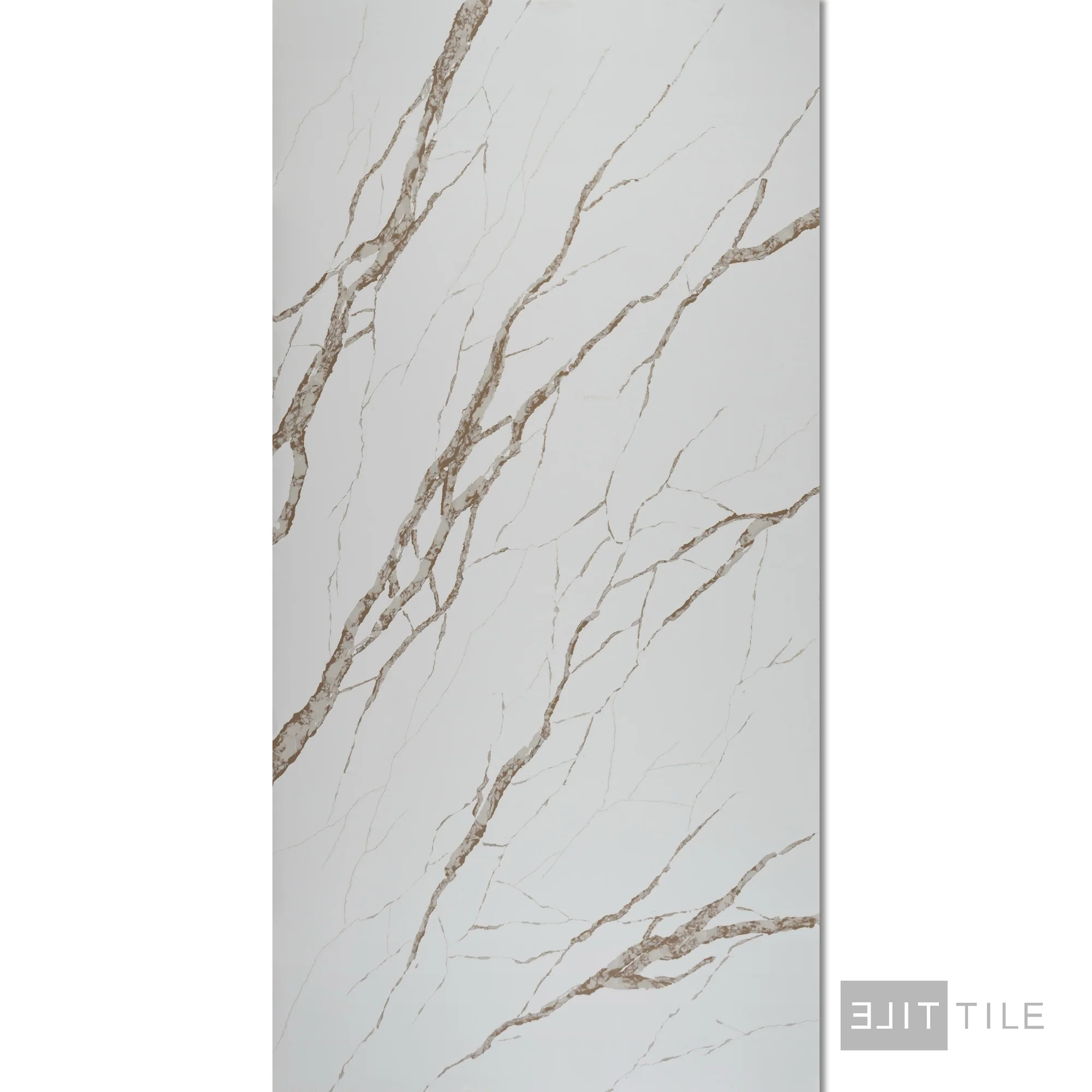 Quartz Prefab Countertop Right 9'X2' Sahara Gold Polished