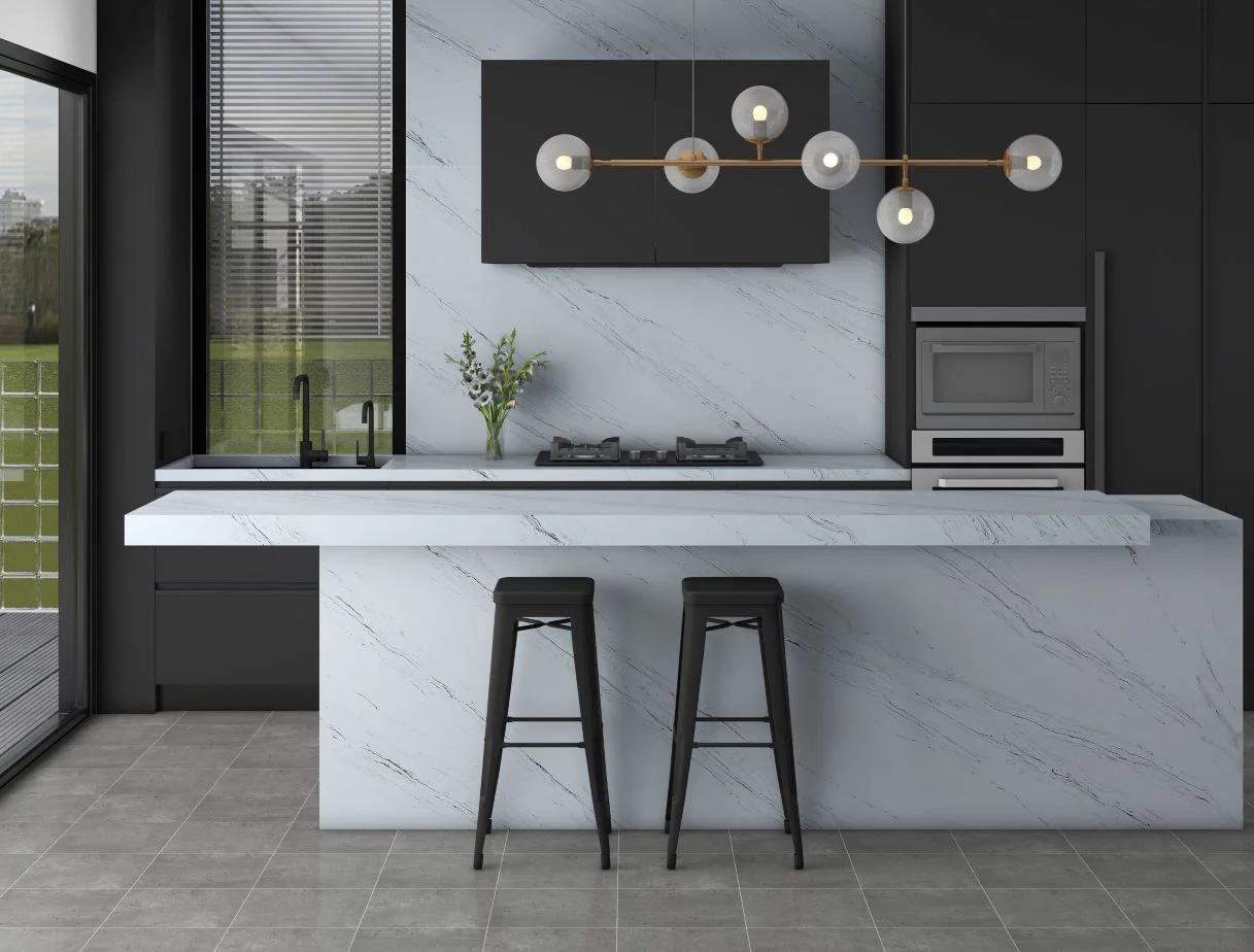 Quartz Prefab Countertop Left 9'X2' Tuscany Polished - Image 2