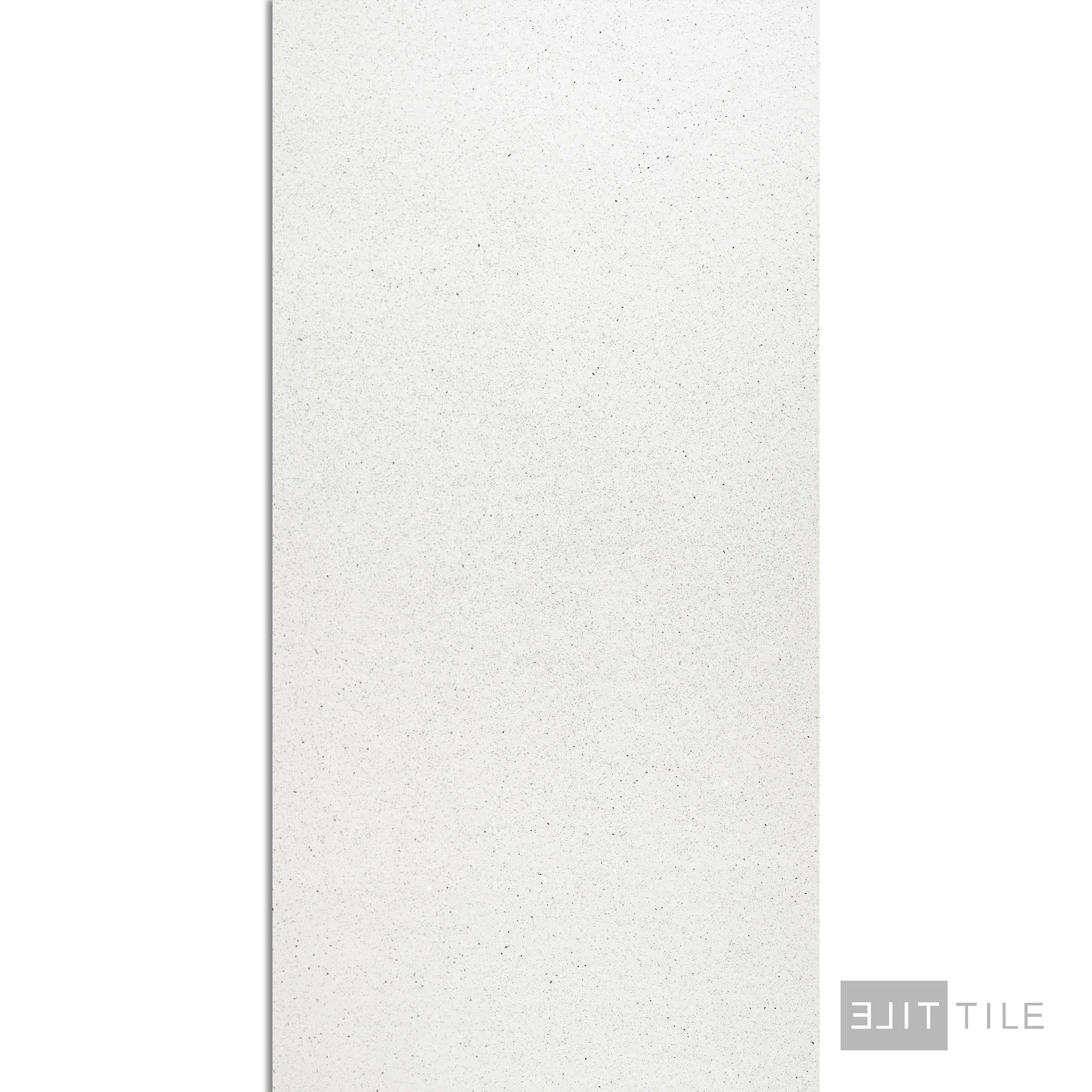 Quartz Prefab Countertop Left 9'X2' White Sparkle Polished