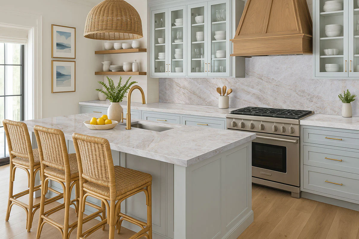 Quartzite Slab 129X77X2CM Taj Mahal Brushed - Image 4