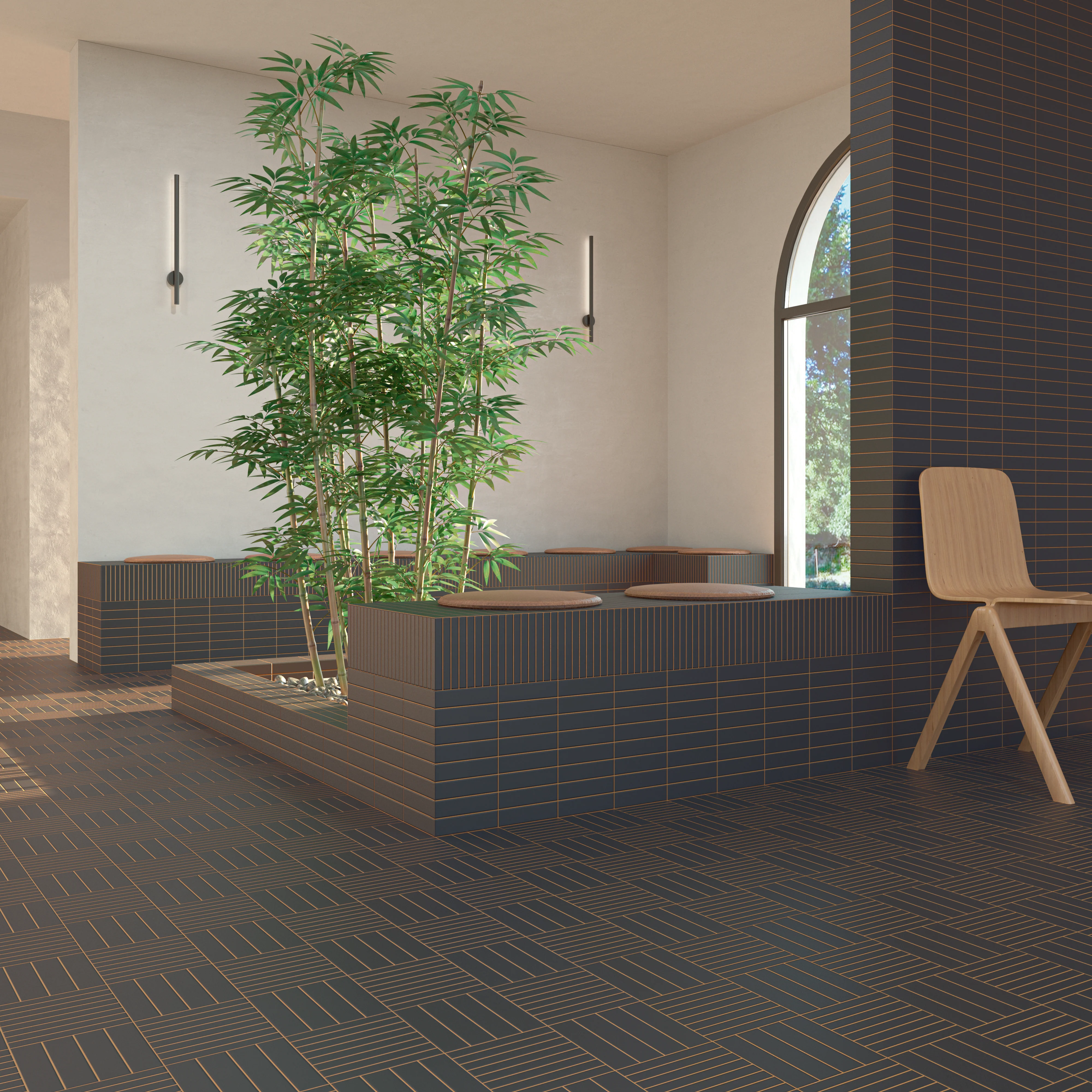 Raster Lines M Matte 6X6 Deep Blue - Image 2