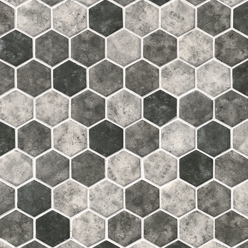 Revaso Recycled Glass Hexagon Urban Tapestry