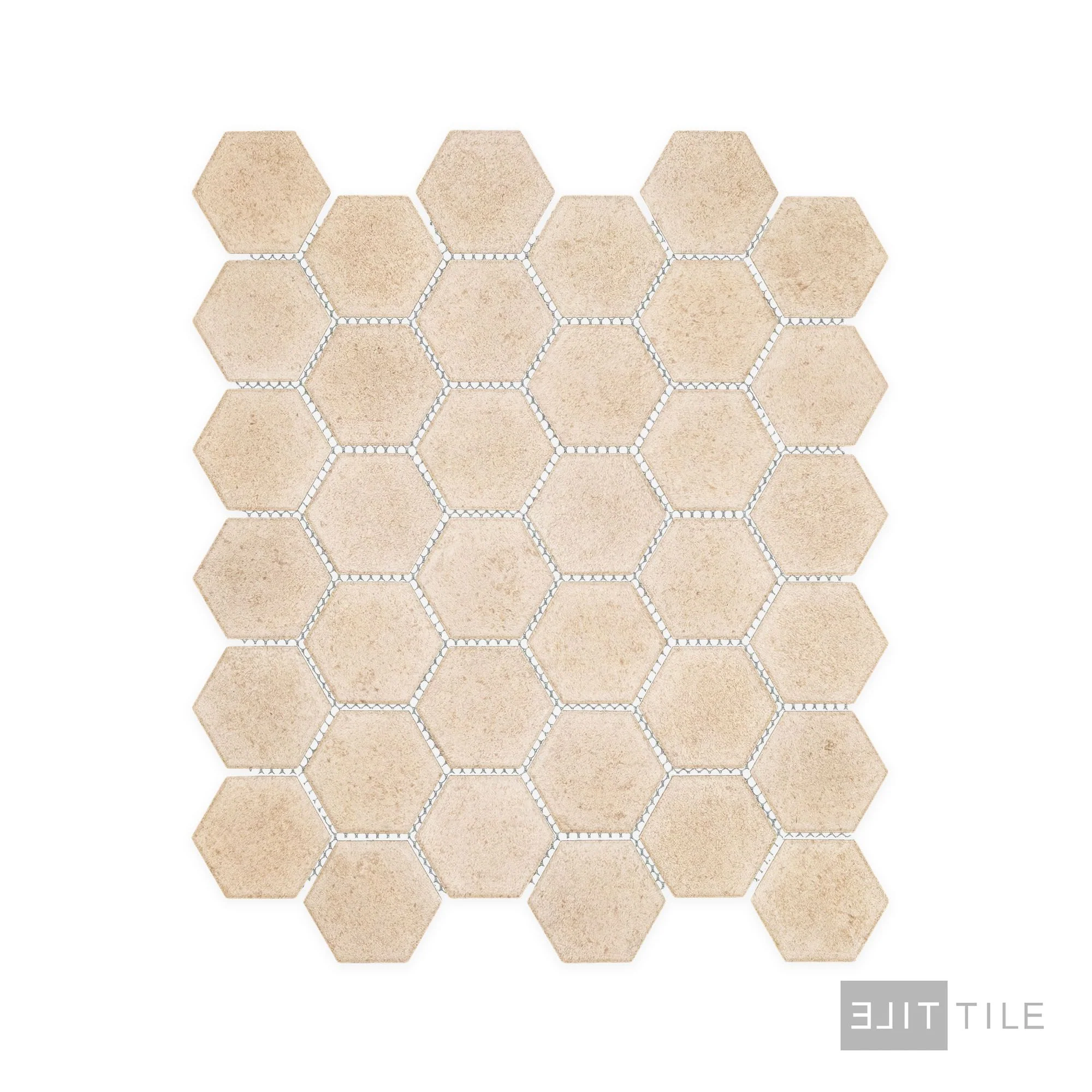 Richmond 2X2 Hexagon Mosaic 12X12 Taupe Matte - Image 2